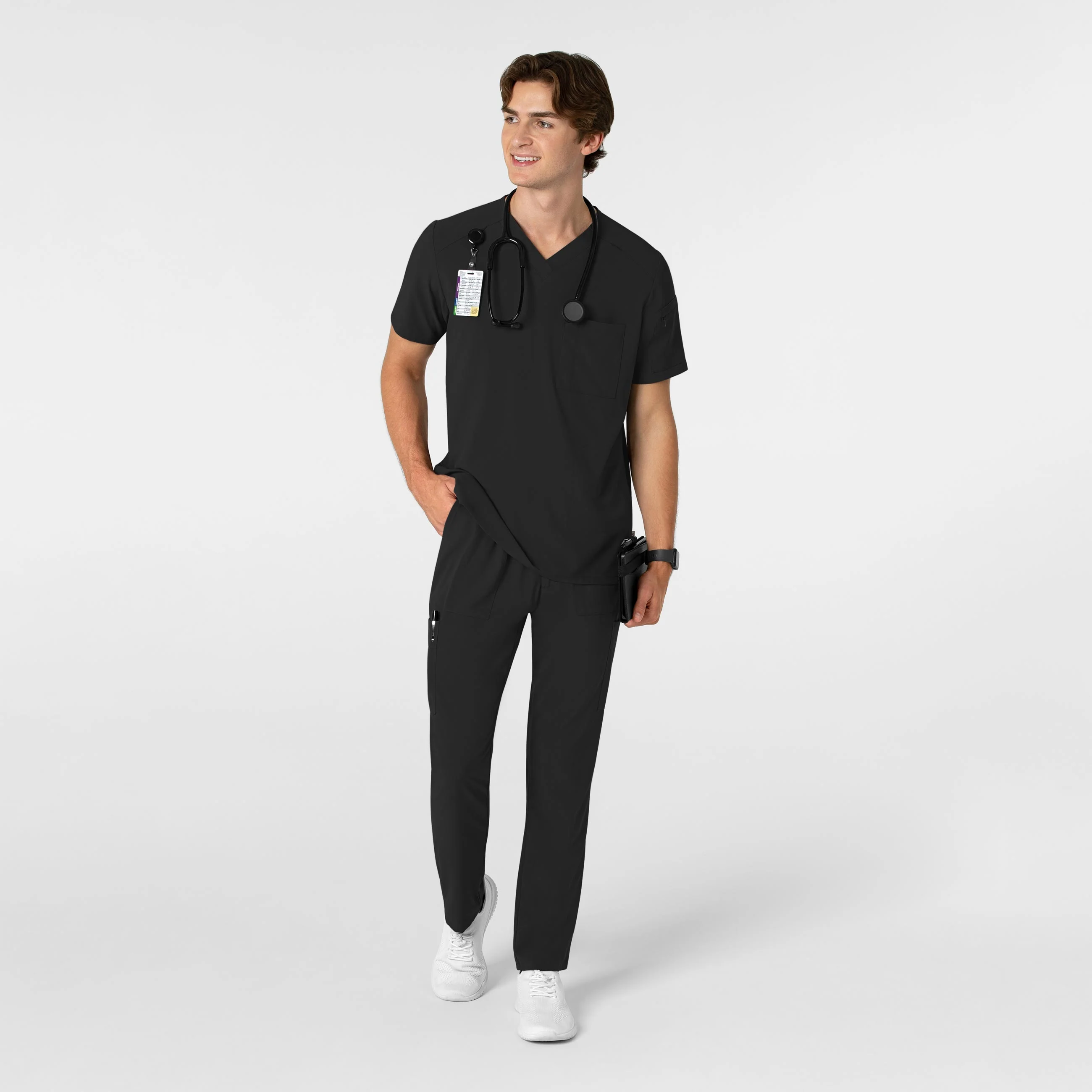 RENEW Men's Tapered Scrub Pant - Black - Image 3