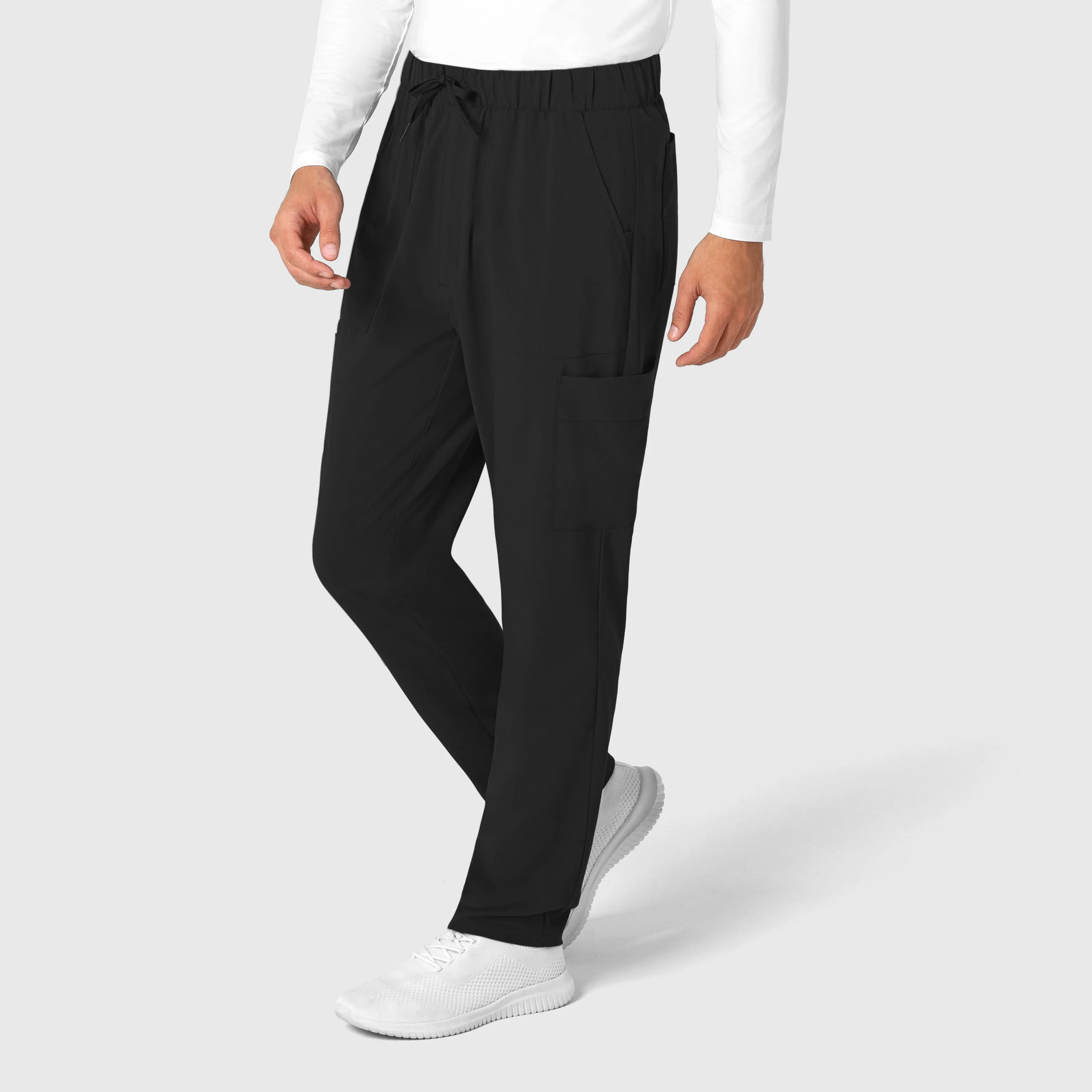 RENEW Men's Tapered Scrub Pant - Black - Image 4