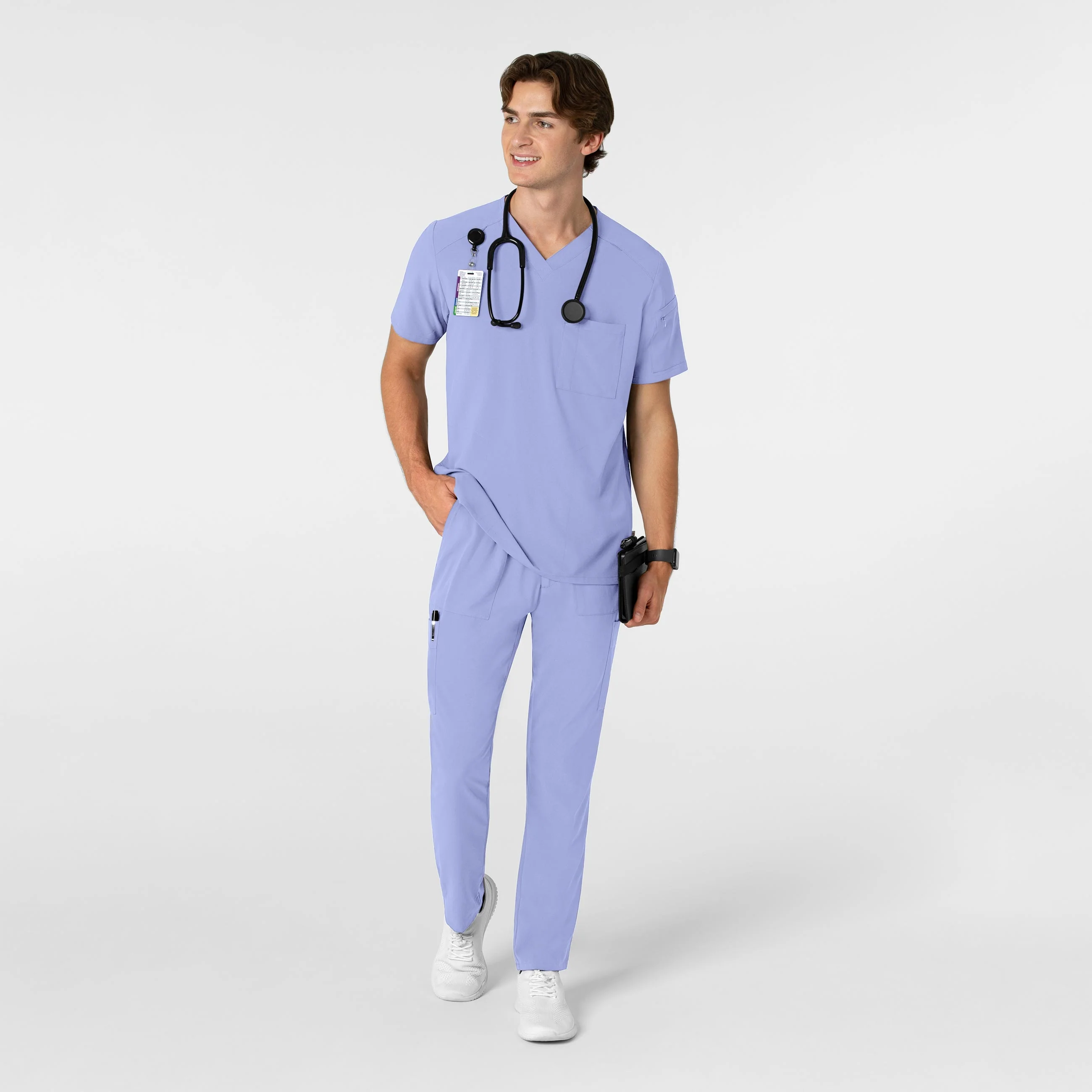 RENEW Men's Tapered Scrub Pant - Ceil Blue - Image 3
