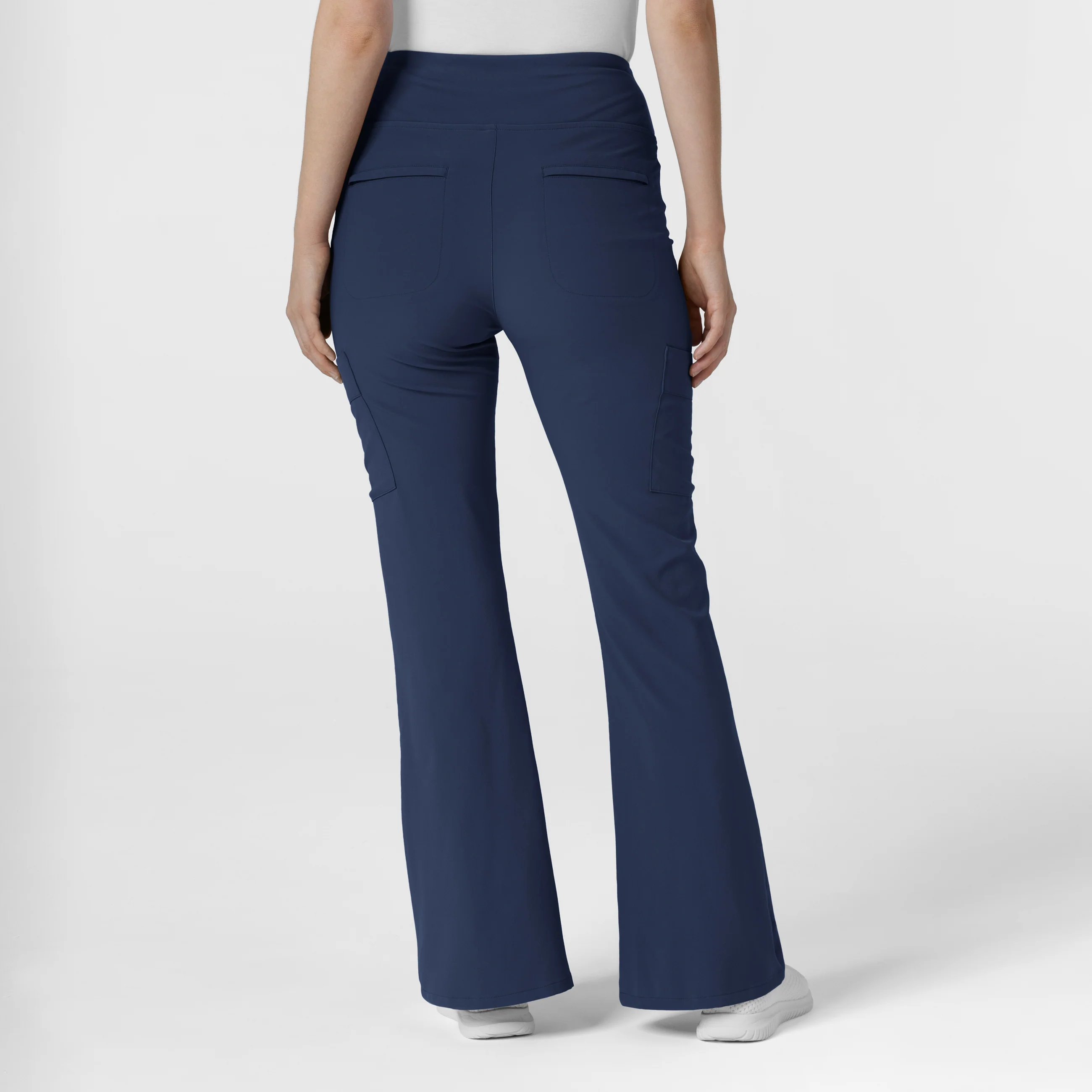 RENEW Women's Cargo Flare Scrub Pant - Navy - Image 2
