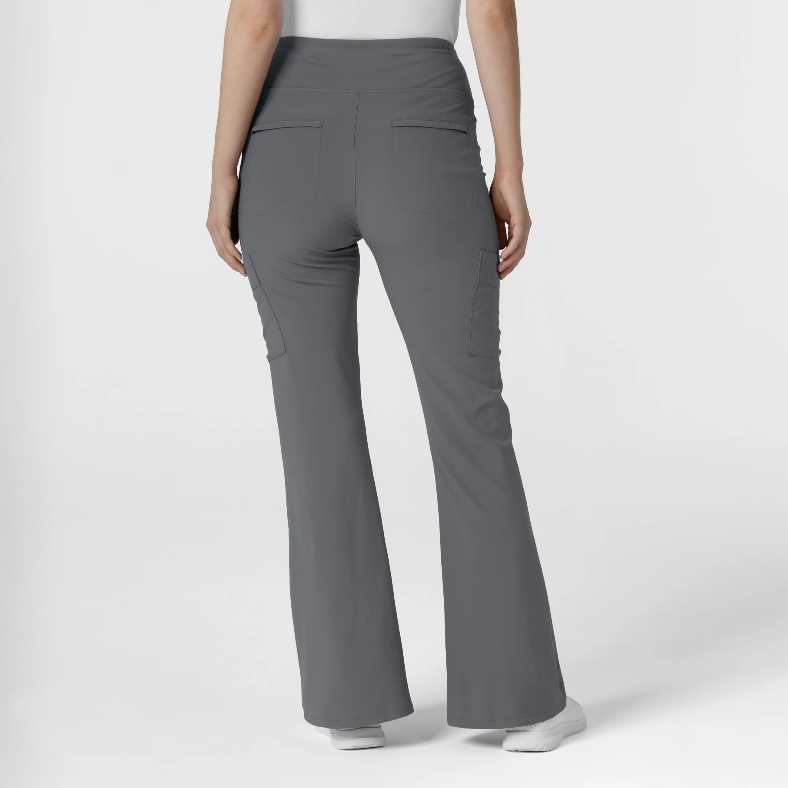 RENEW Women's Cargo Flare Scrub Pant - Pewter - Image 2