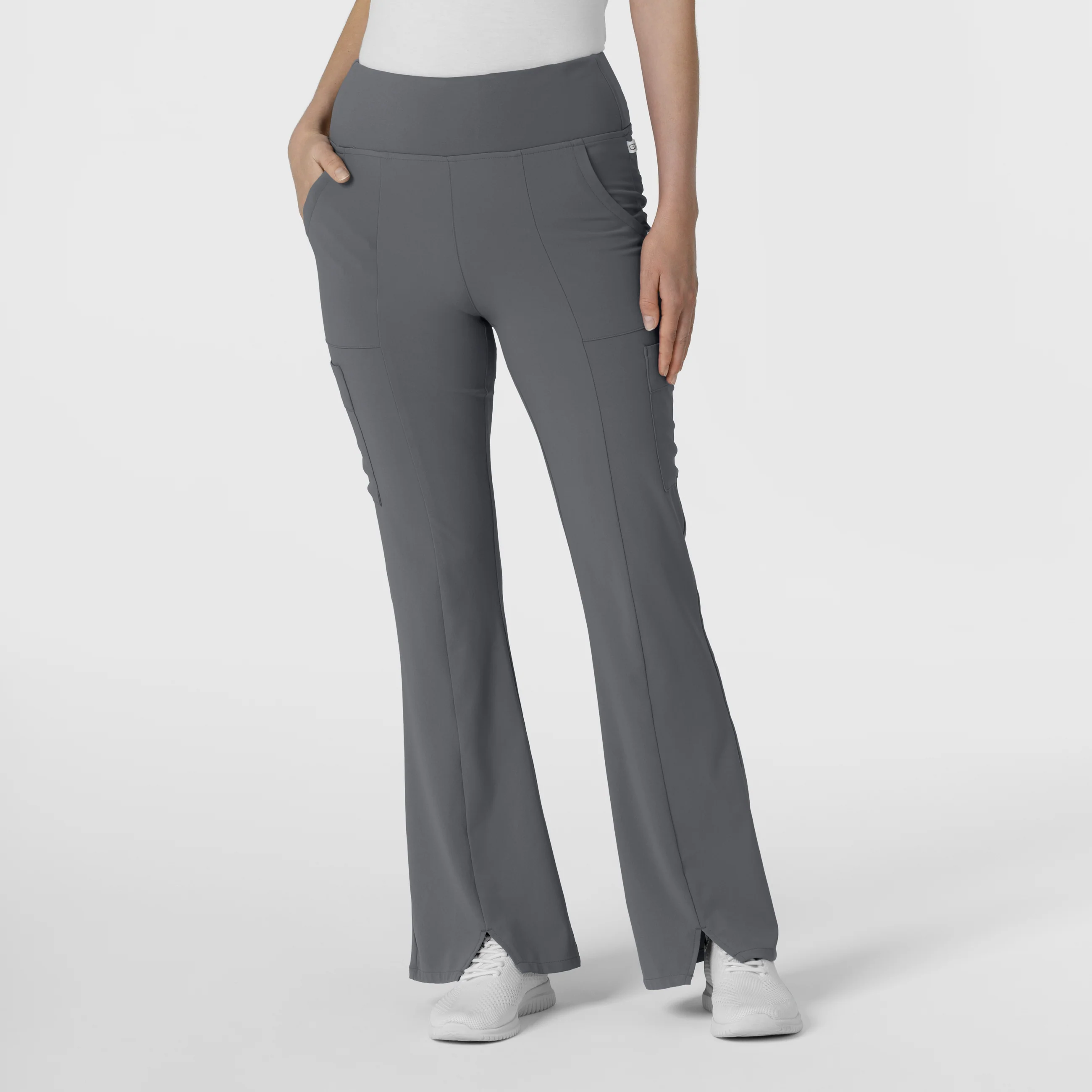 RENEW Women's Cargo Flare Scrub Pant - Pewter - Image 4