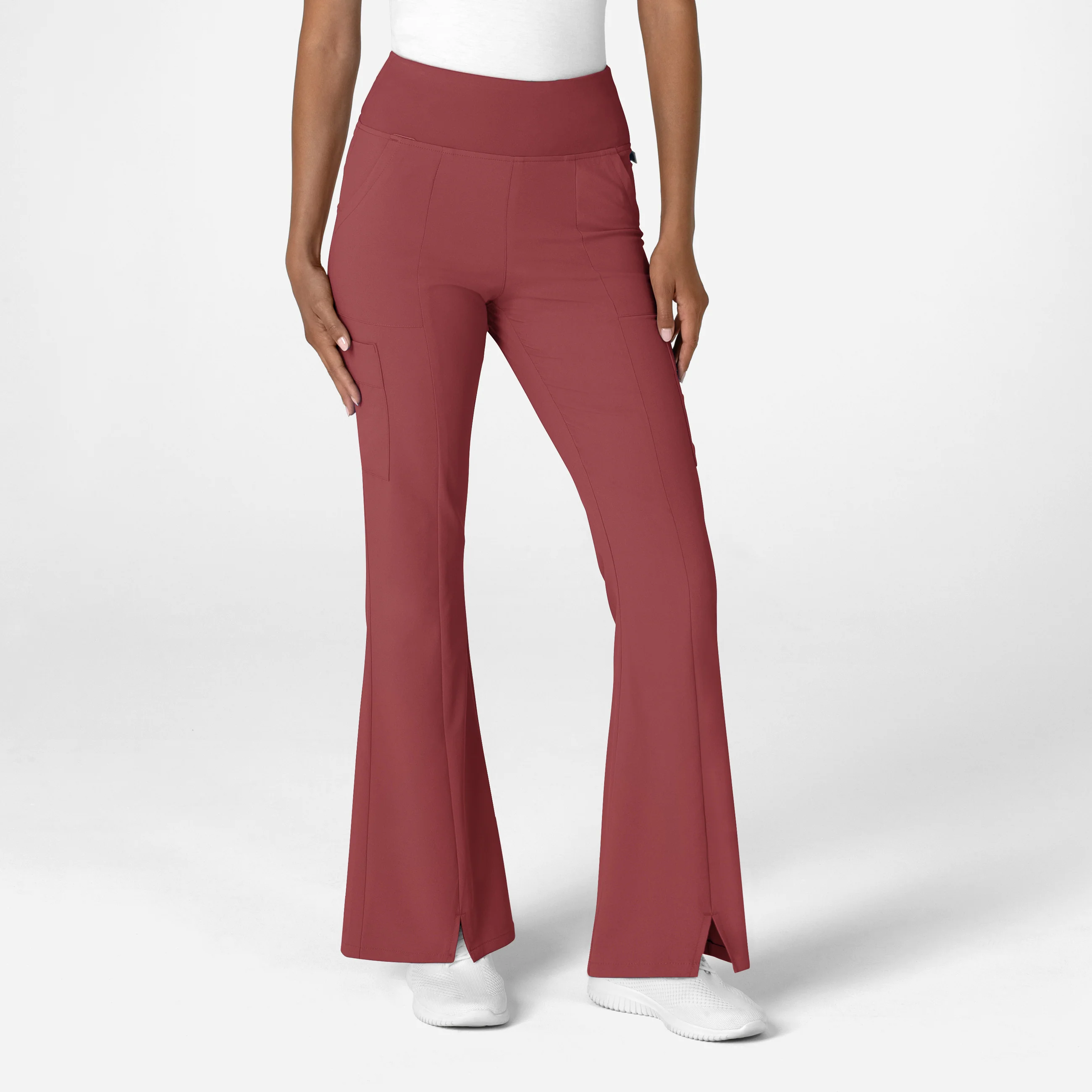 RENEW Women's Cargo Flare Scrub Pant - Ruby