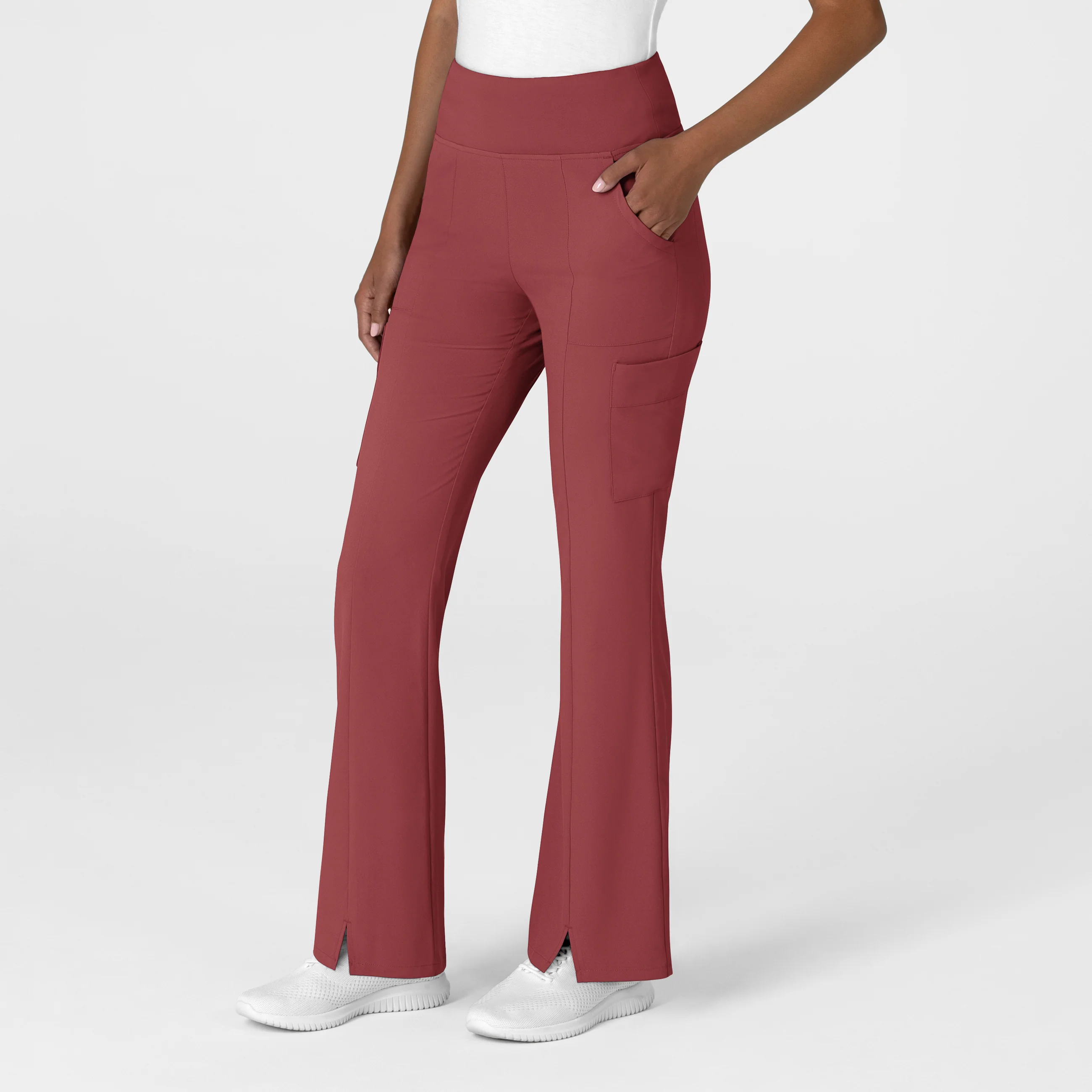 RENEW Women's Cargo Flare Scrub Pant - Ruby - Image 4