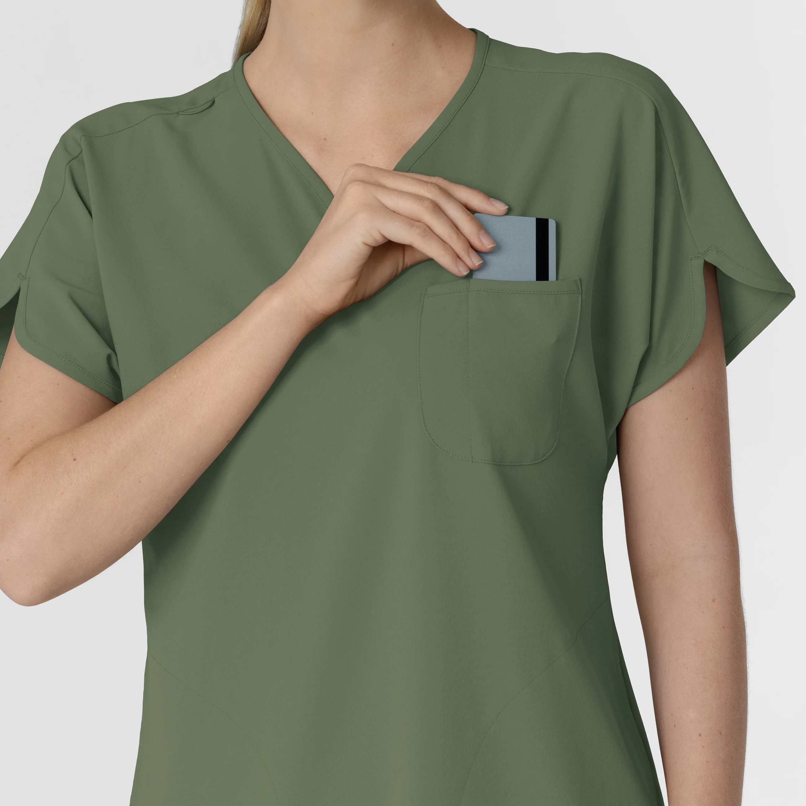 RENEW Women's Dolman Scrub Top - Olive - Image 8
