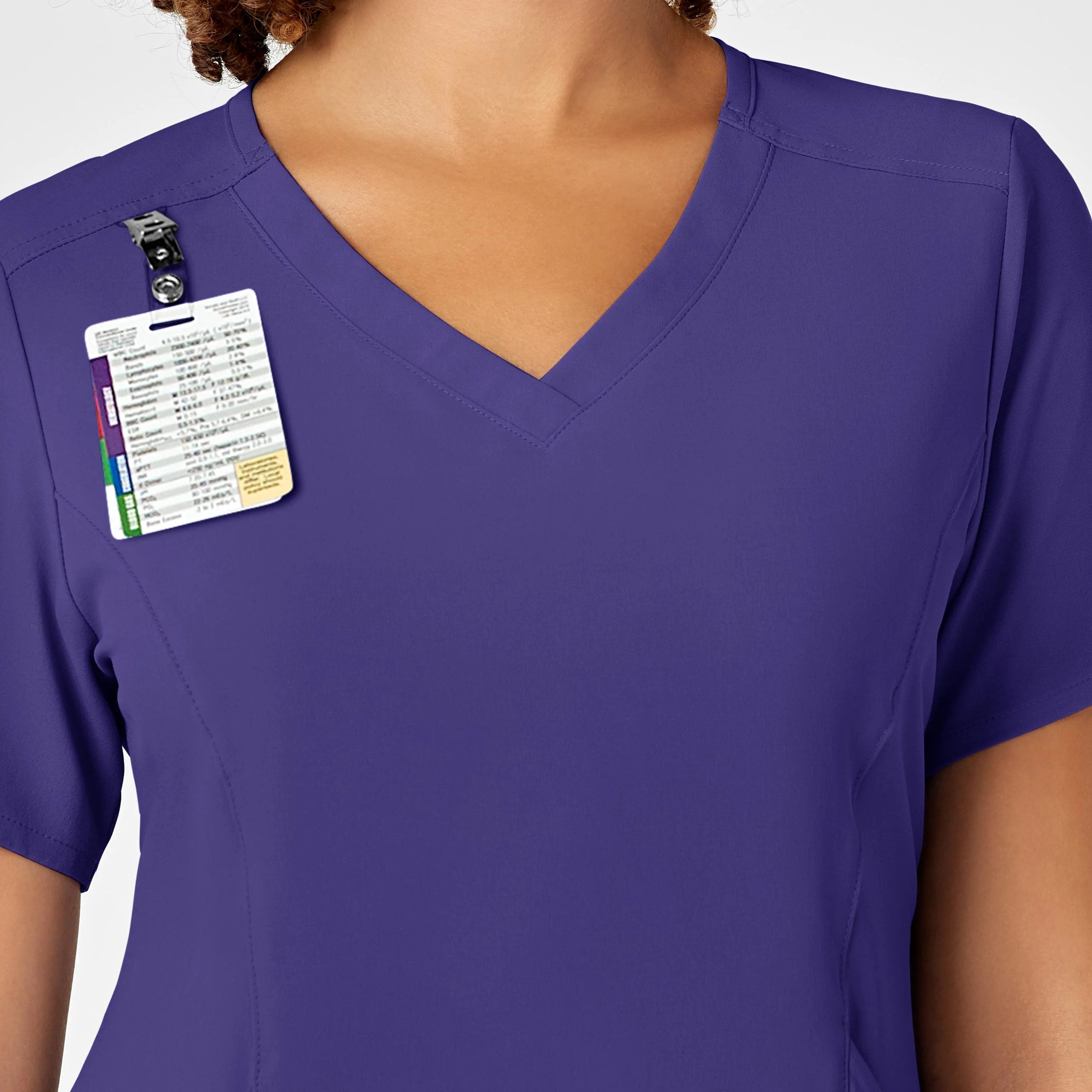 RENEW Women's V-Neck Scrub Top - Grape - Image 6