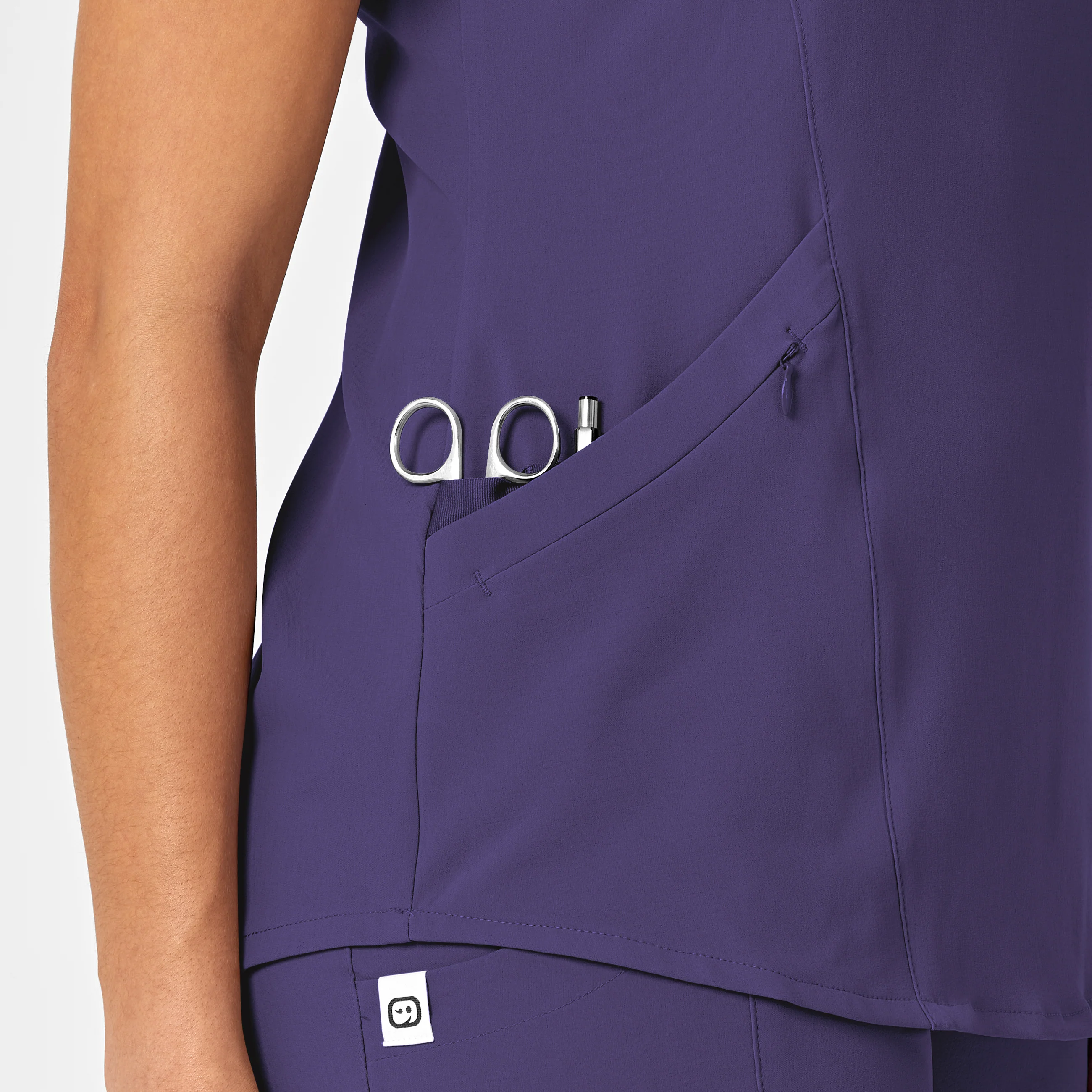 RENEW Women's V-Neck Scrub Top - Grape - Image 8
