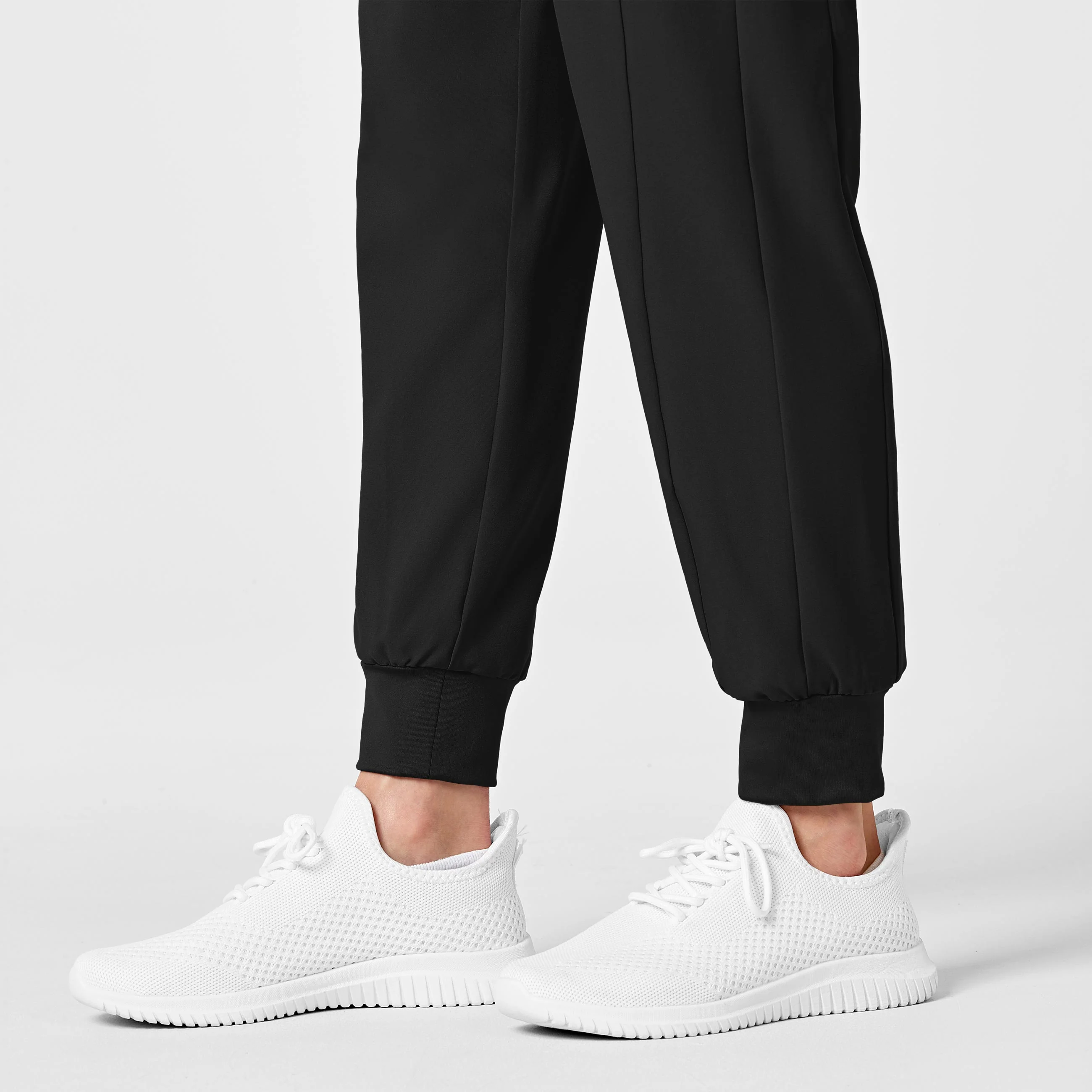 W123 Maternity Jogger Scrub Pant - Black - Image 7