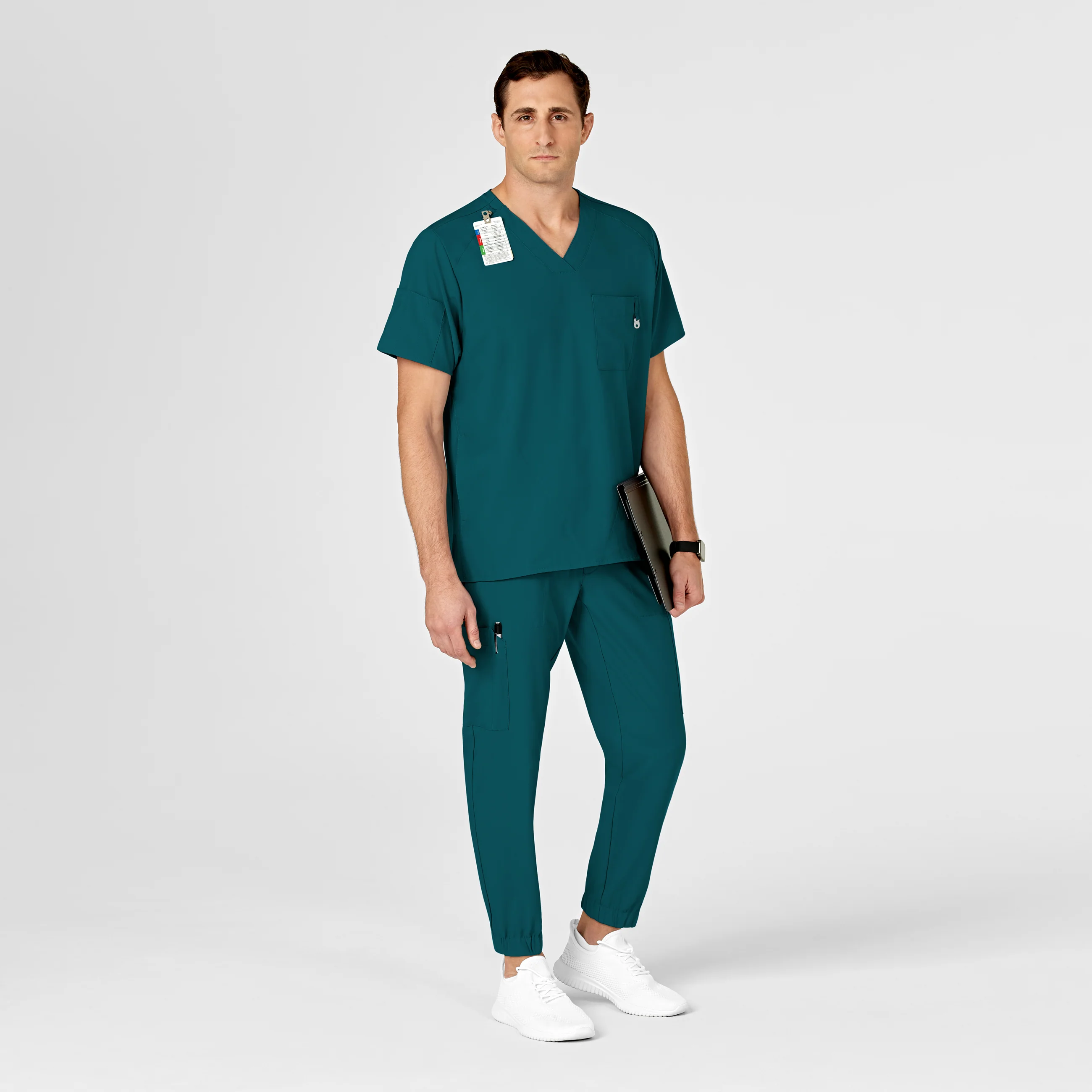 W123 Men's Cargo Jogger Scrub Pant - Caribbean - Image 3