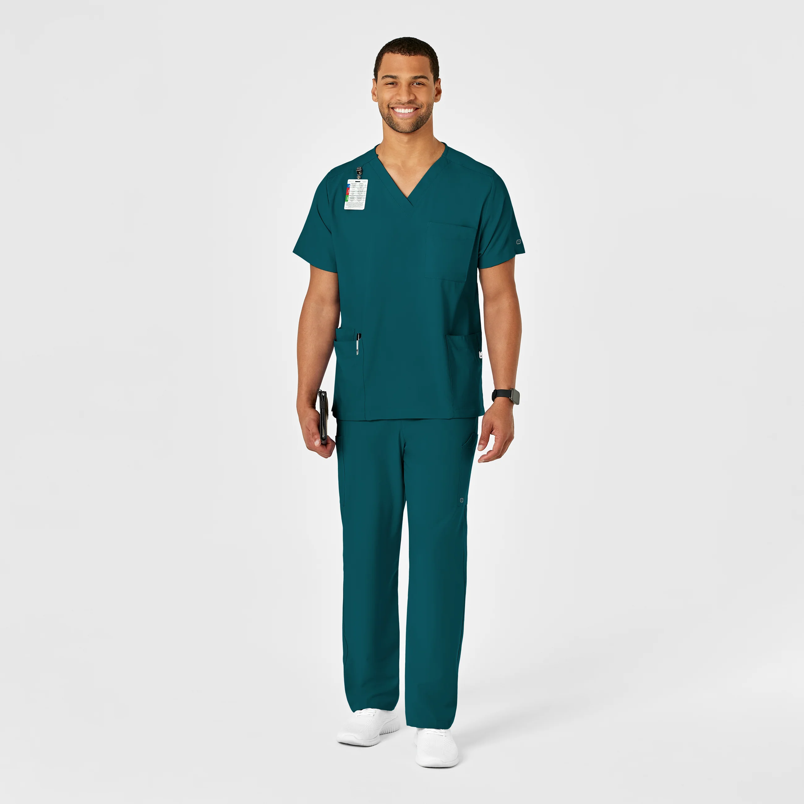 W123 Unisex Multi-Cargo Scrub Pant - Caribbean - Image 5
