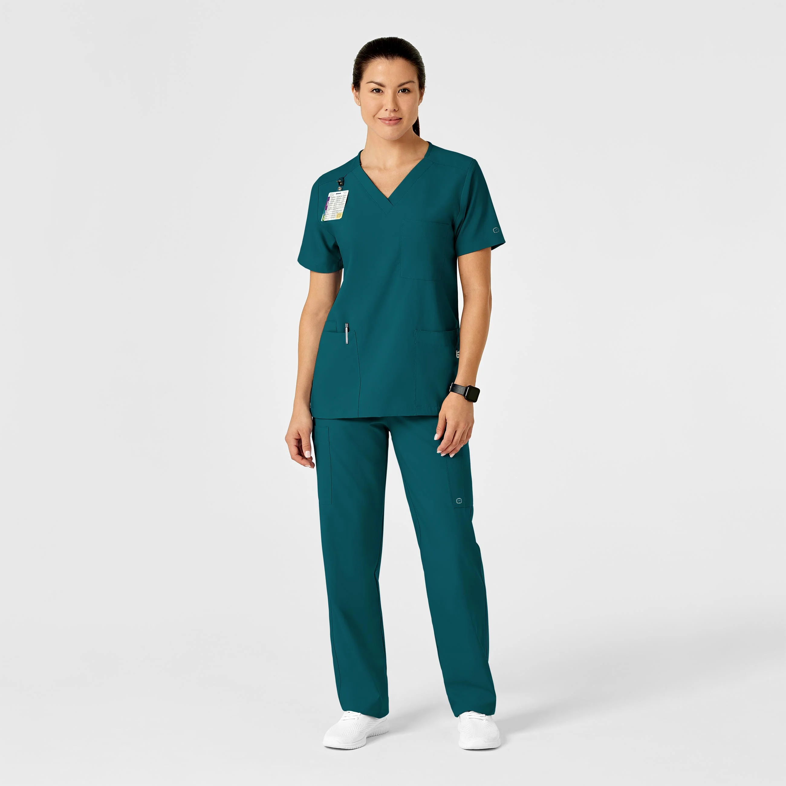 W123 Unisex Multi-Cargo Scrub Pant - Caribbean - Image 6