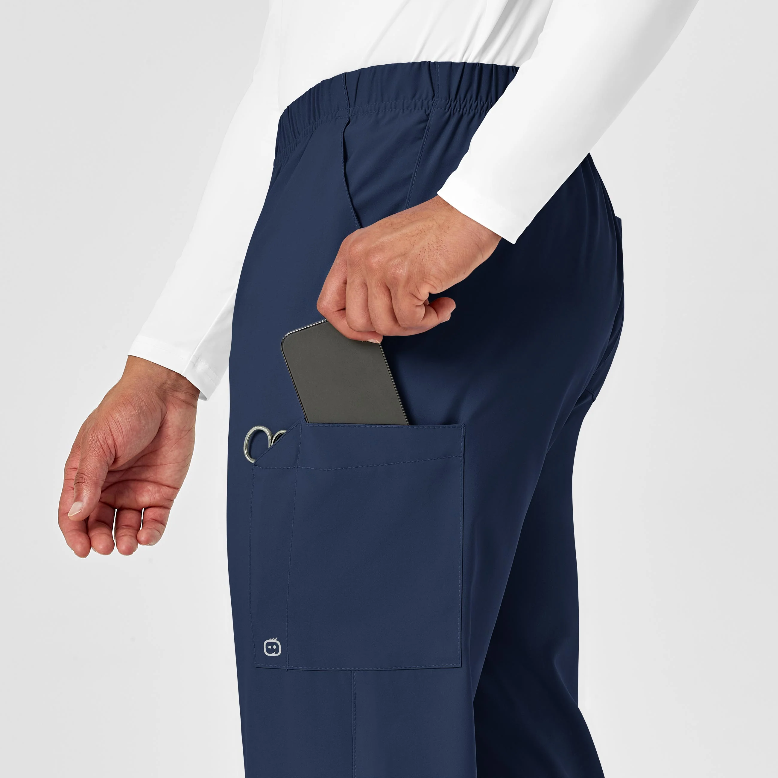 W123 Unisex Multi-Cargo Scrub Pant - Navy - Image 11