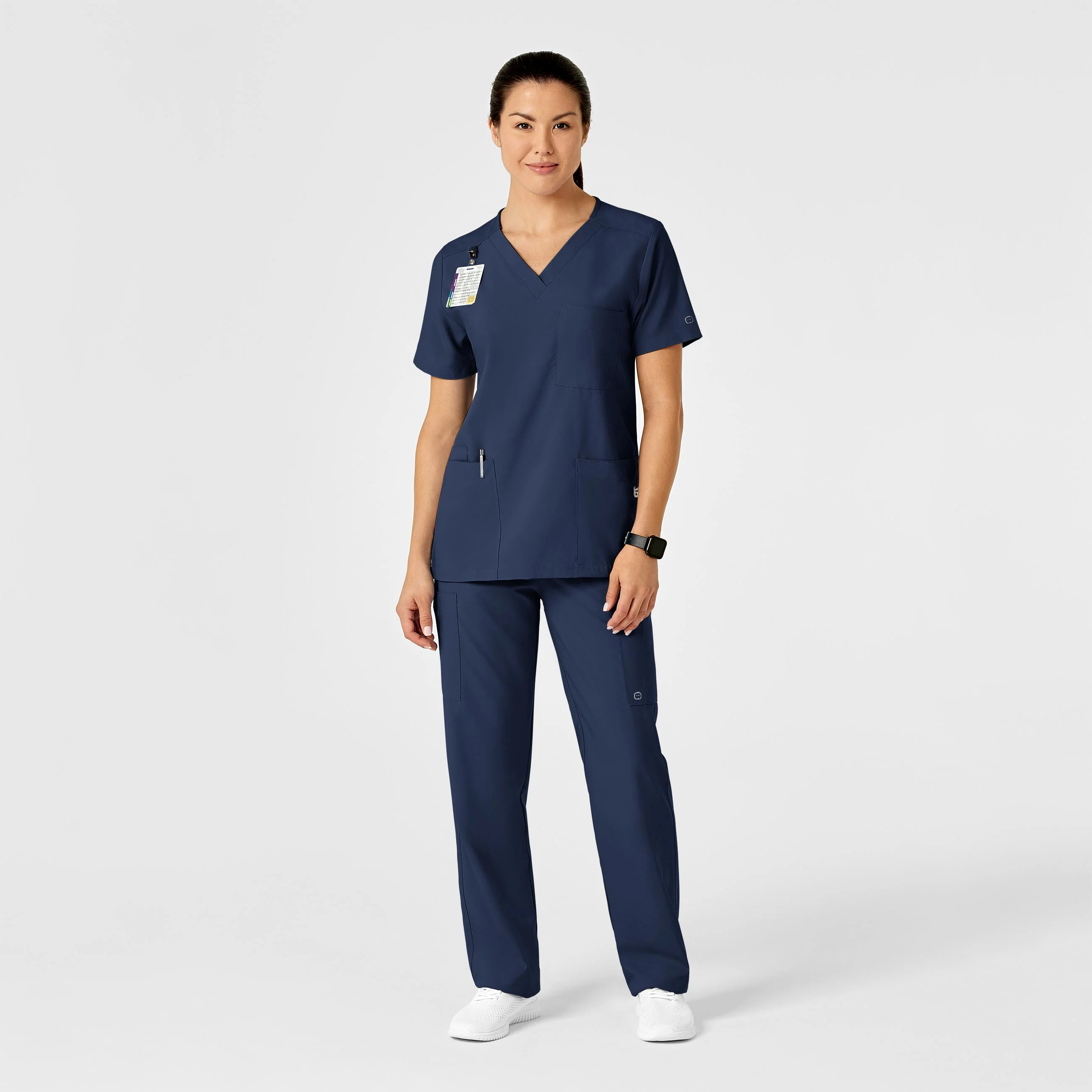 W123 Unisex Multi-Cargo Scrub Pant - Navy - Image 5