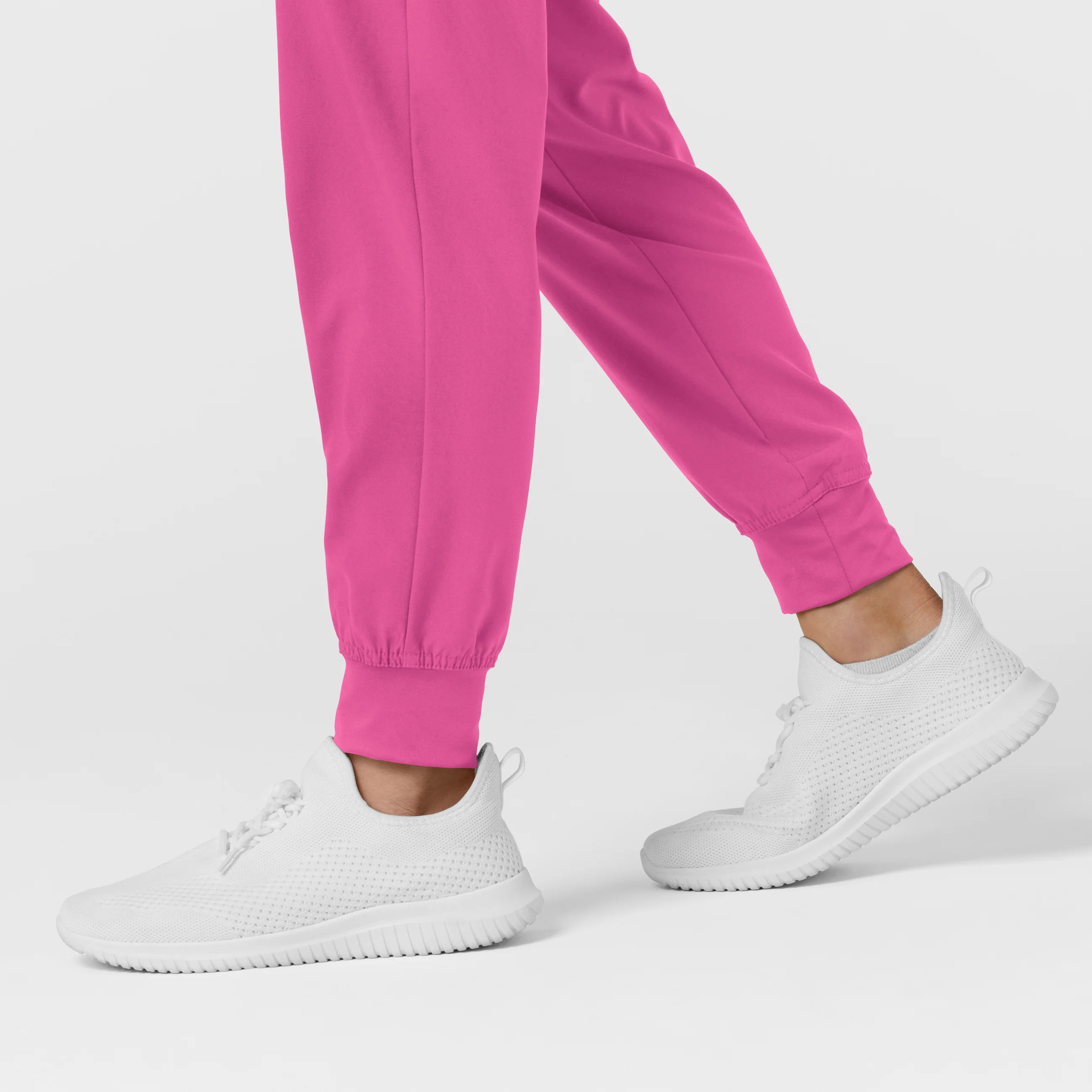W123 Women's Comfort Waist Cargo Jogger Scrub Pant - Hot Pink - Image 9