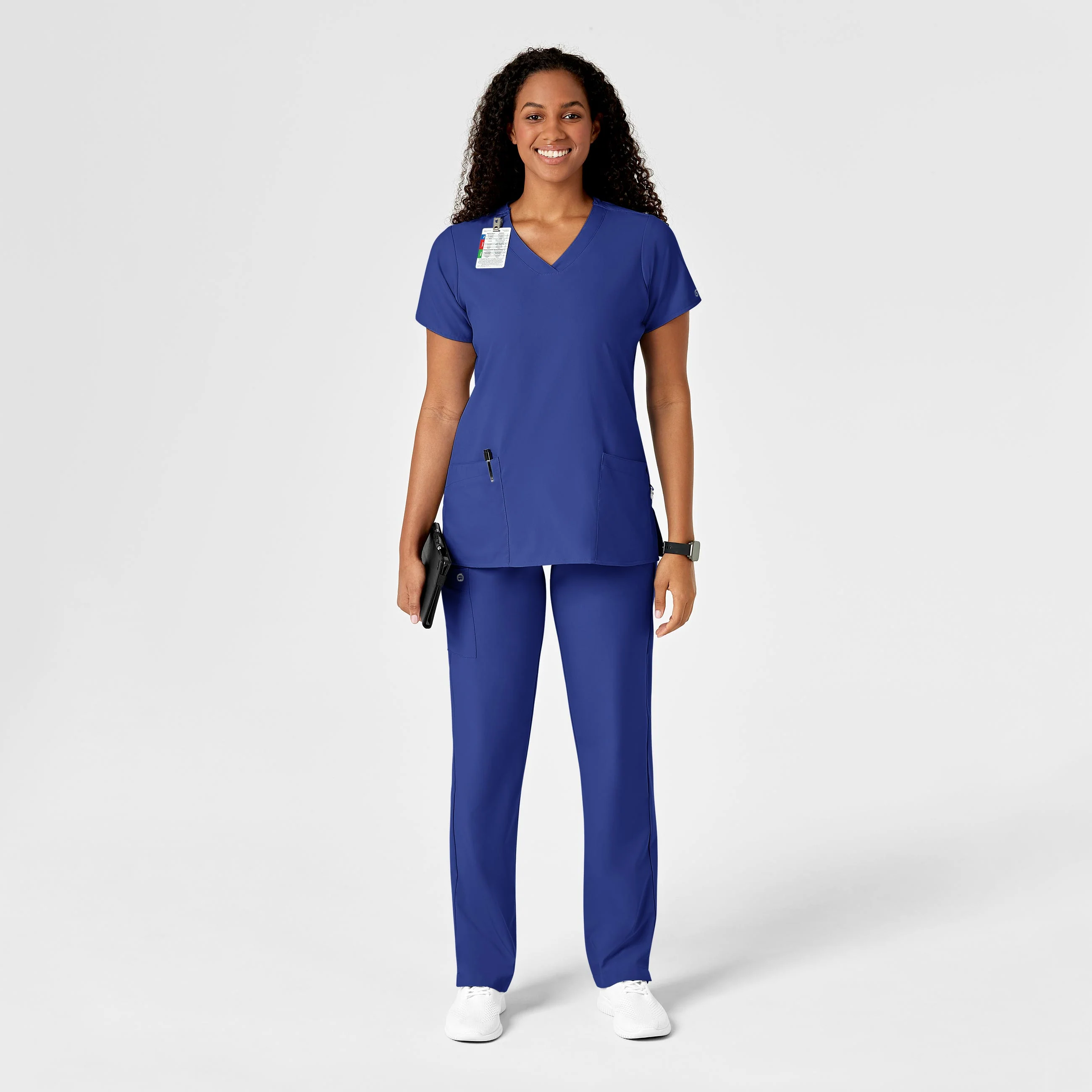 W123 Women's Drawstring Scrub Pant - Galaxy Blue - Image 3