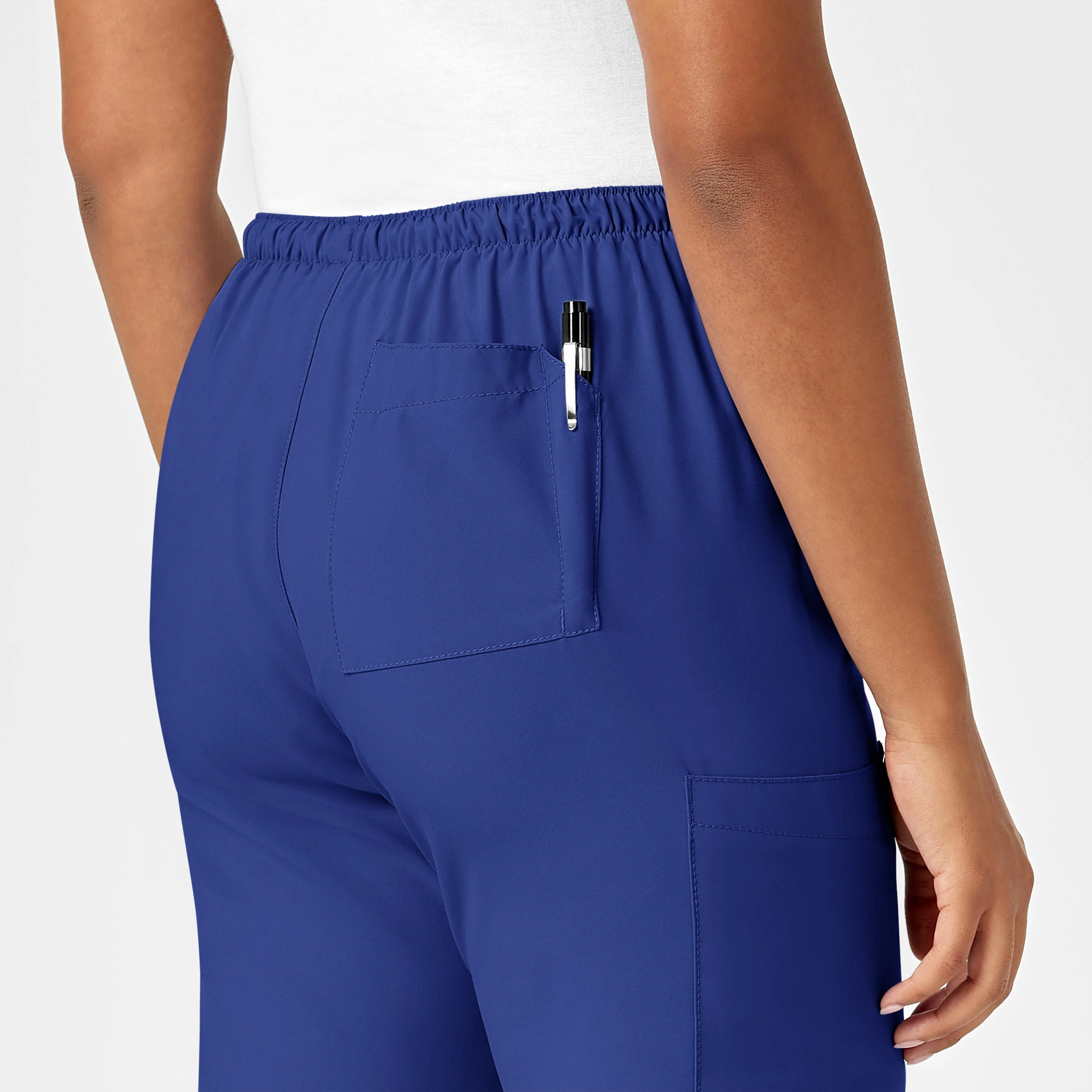 W123 Women's Drawstring Scrub Pant - Galaxy Blue - Image 7