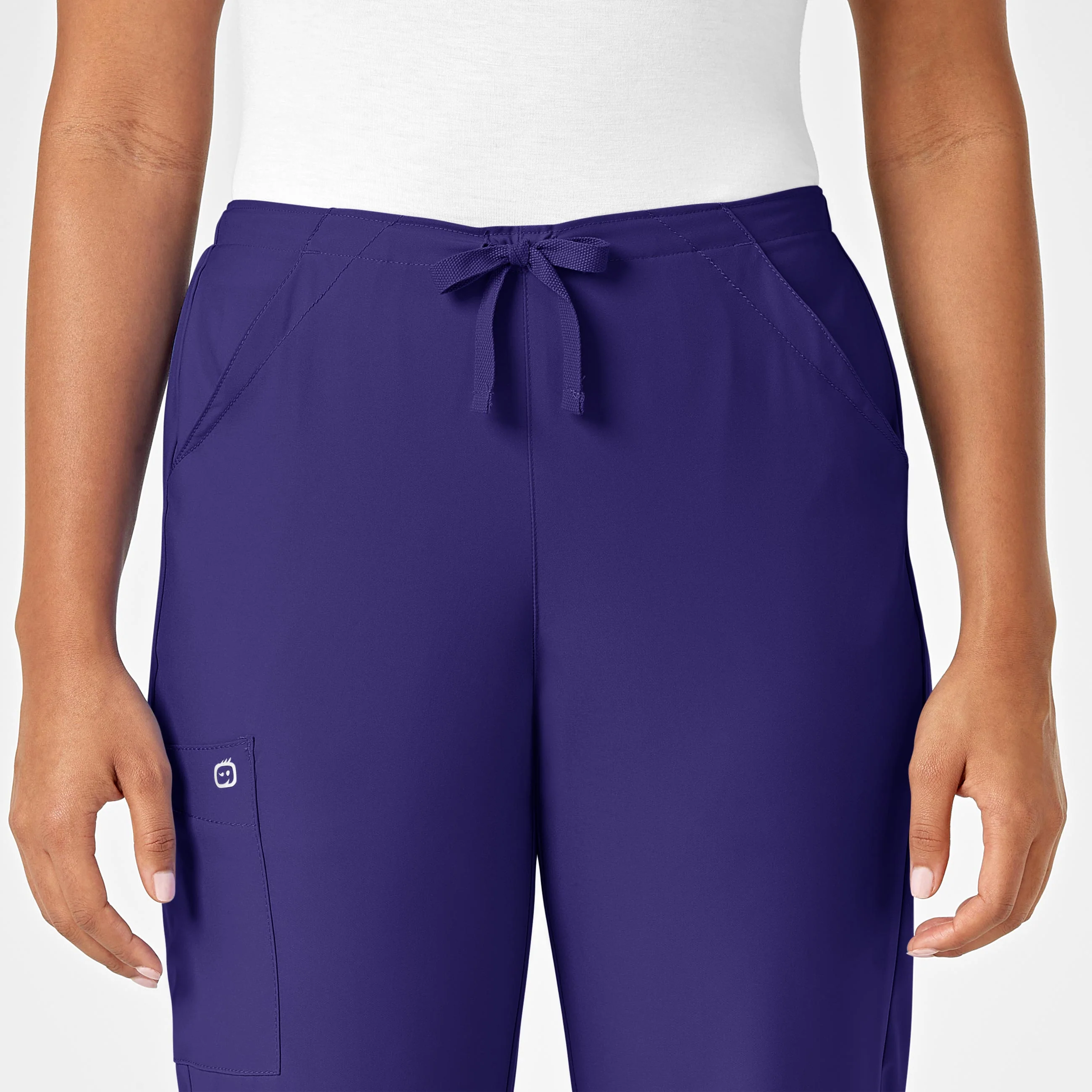 W123 Women's Drawstring Scrub Pant - Grape - Image 4