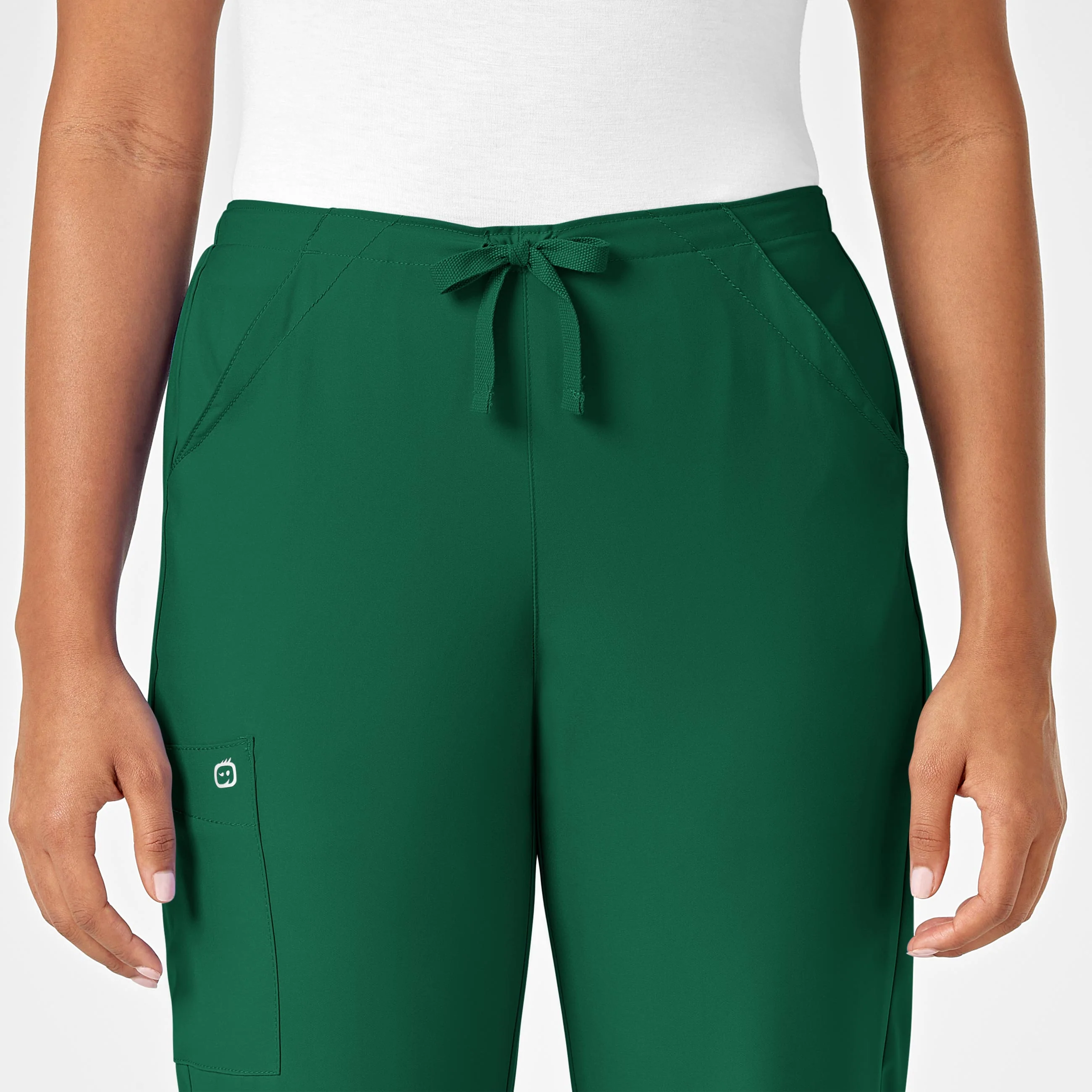 W123 Women's Drawstring Scrub Pant - Hunter - Image 4