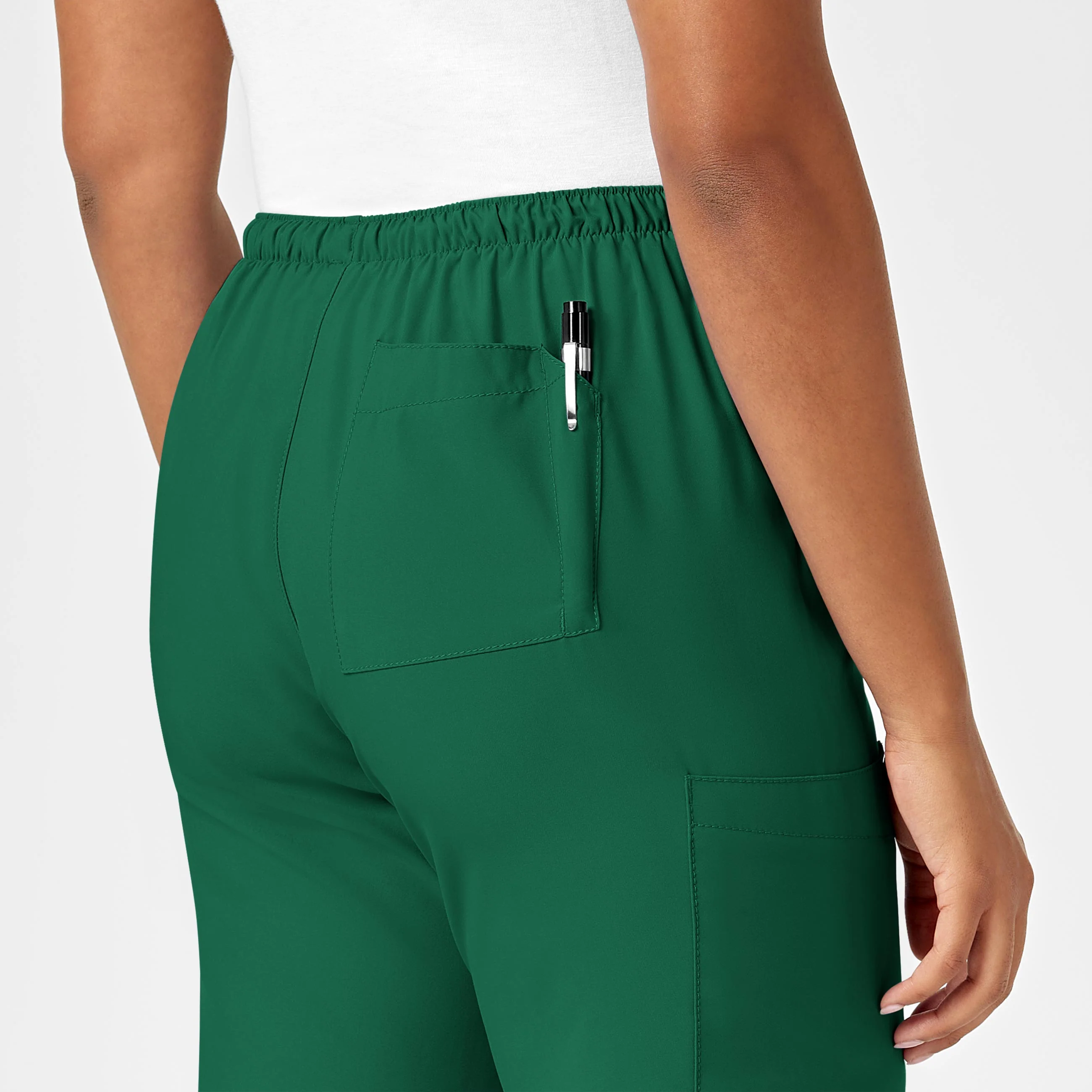 W123 Women's Drawstring Scrub Pant - Hunter - Image 7