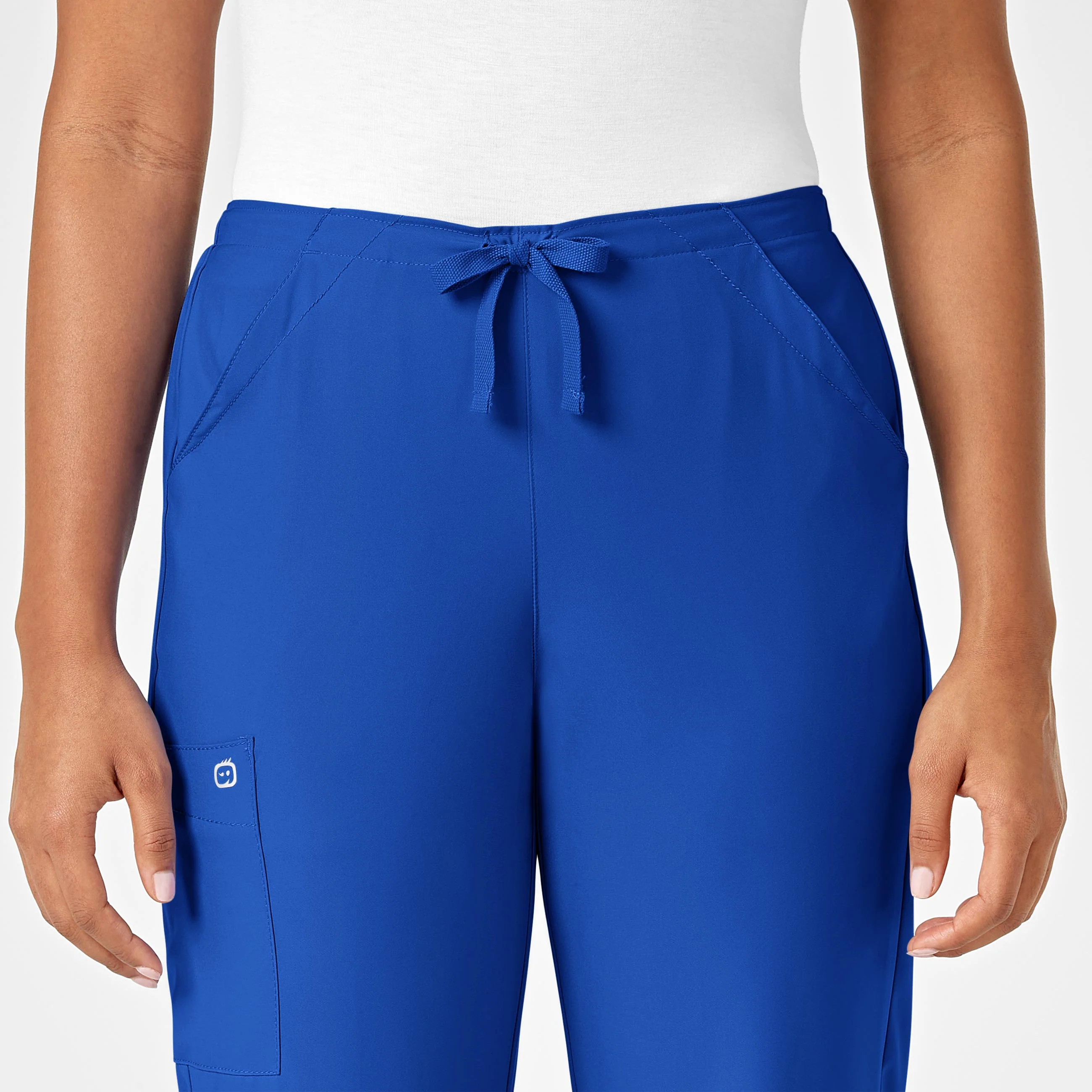 W123 Women's Drawstring Scrub Pant - Royal - Image 4