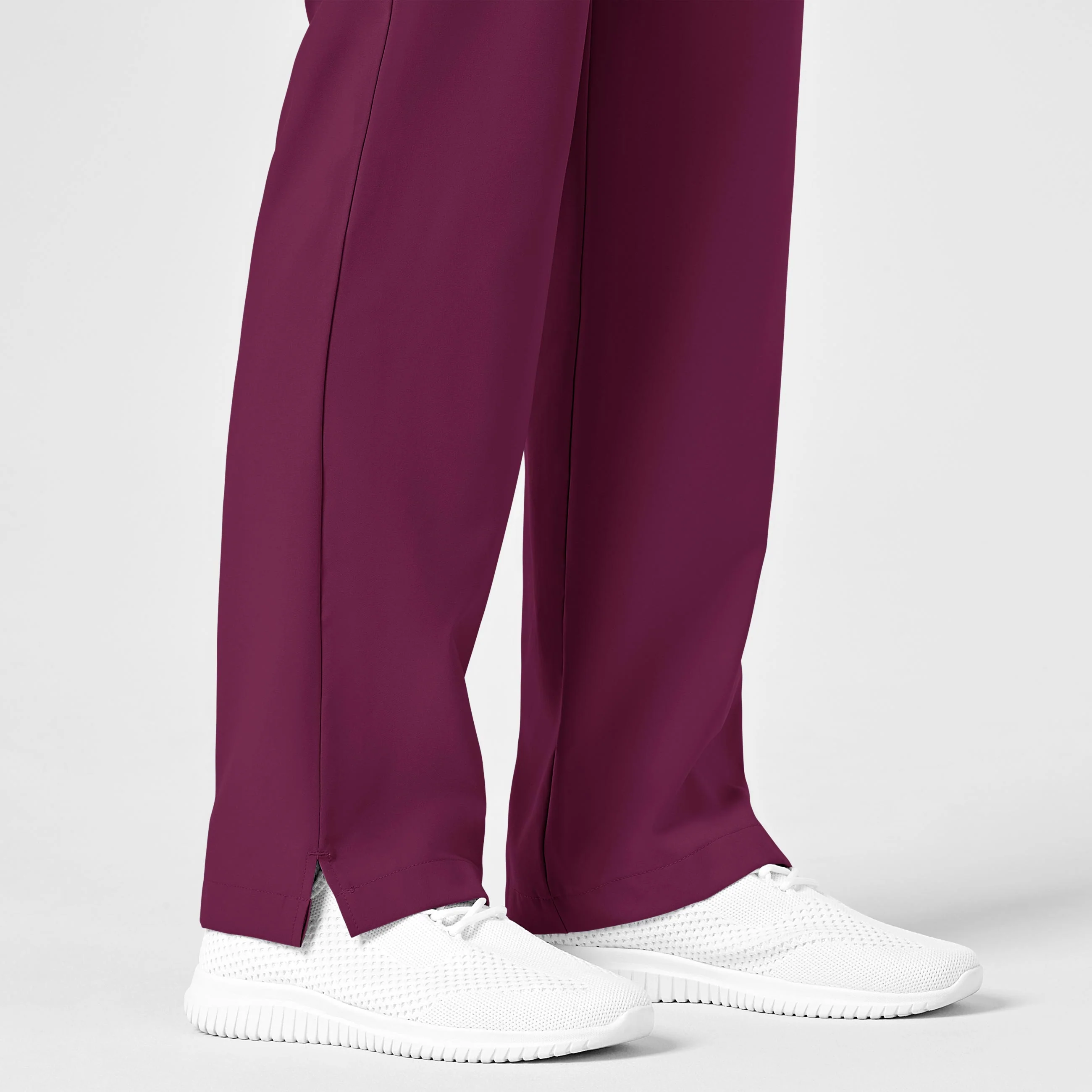 W123 Women's Drawstring Scrub Pant - Wine - Image 6