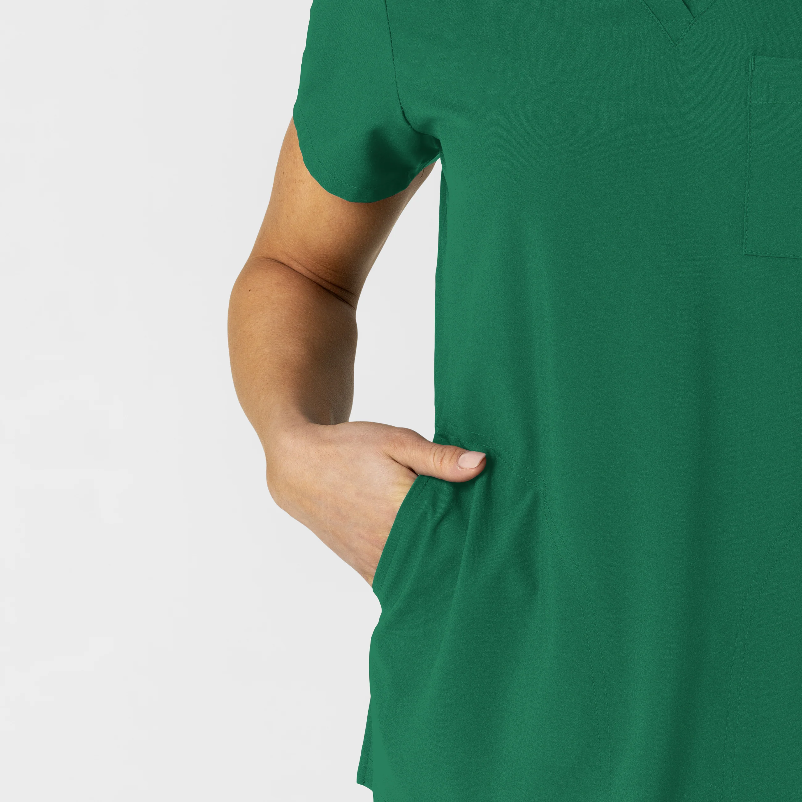 W123 Women's Flex-n-Reach V-Neck Scrub Top - Hunter - Image 7