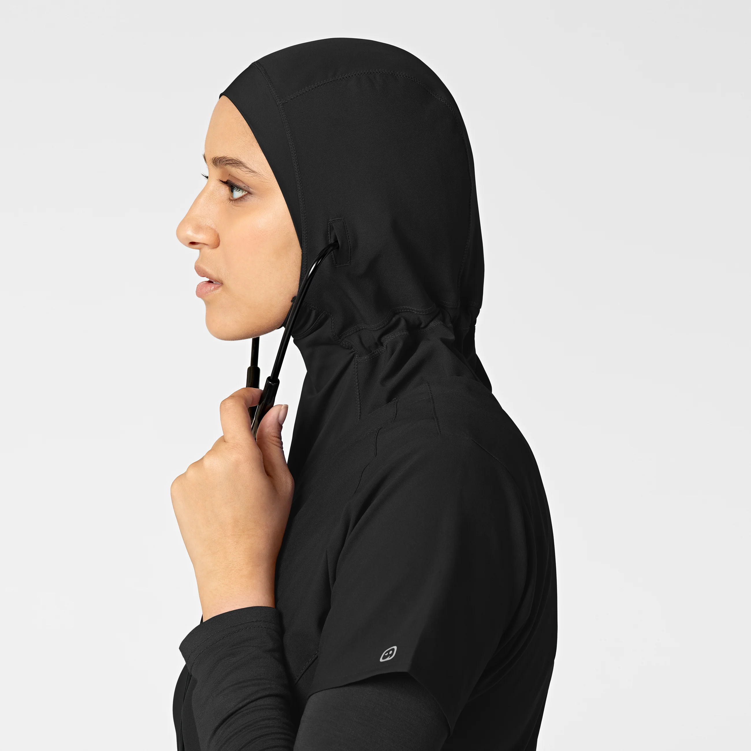 W123 Women's Hijab - Black - Image 5