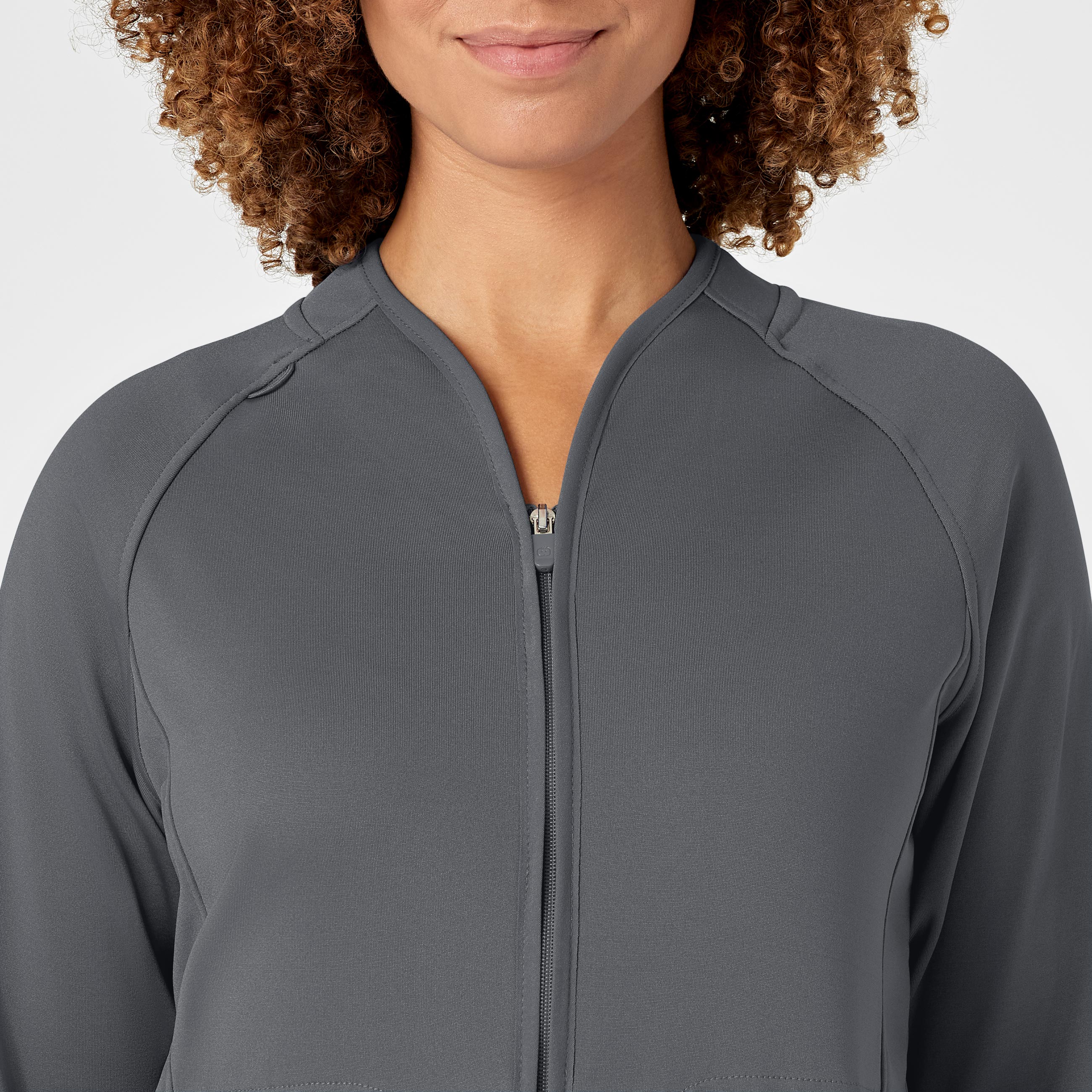 Women's Fleece Full Zip Jacket - Pewter - Image 5