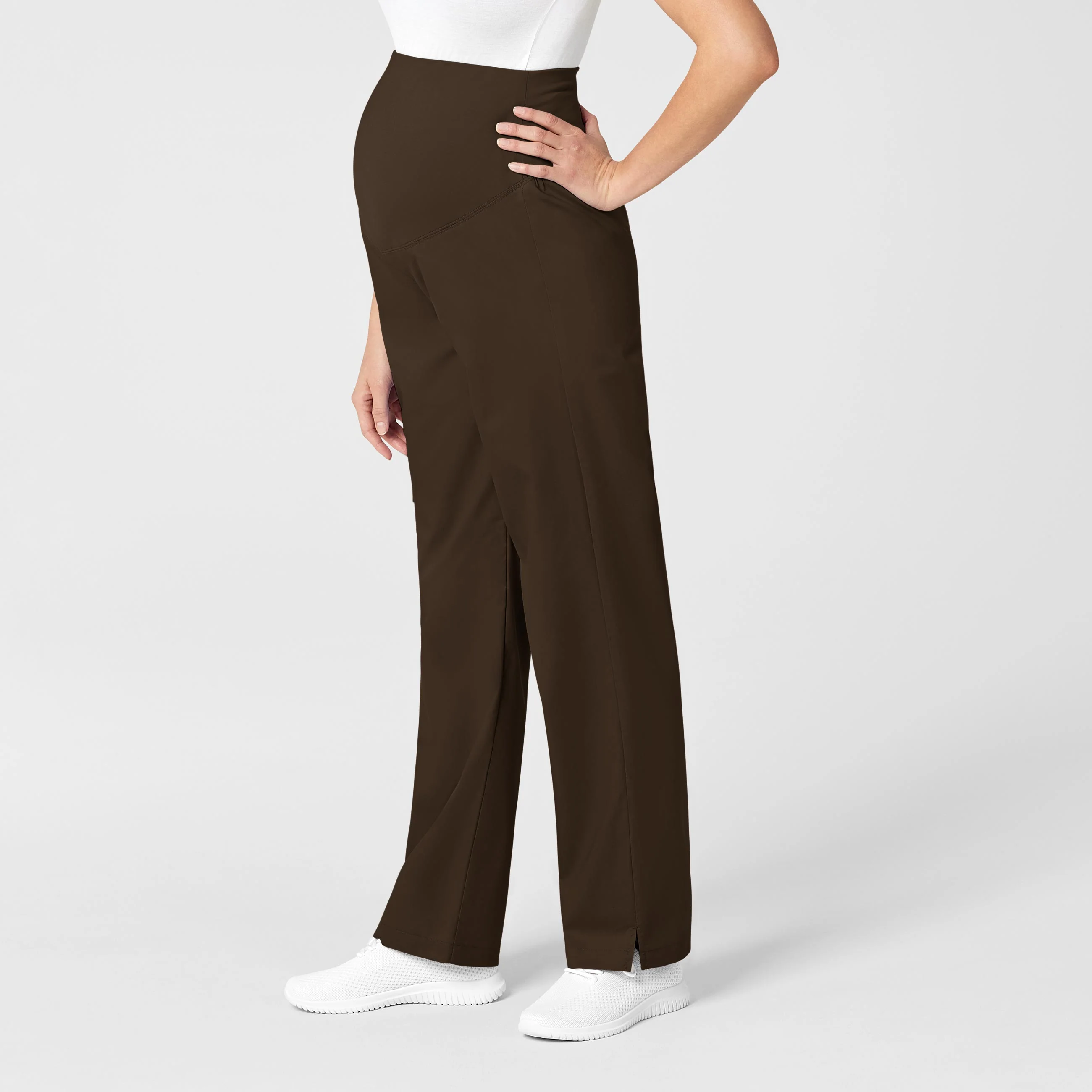 WonderWORK Maternity Cargo Scrub Pant - Chocolate - Image 4