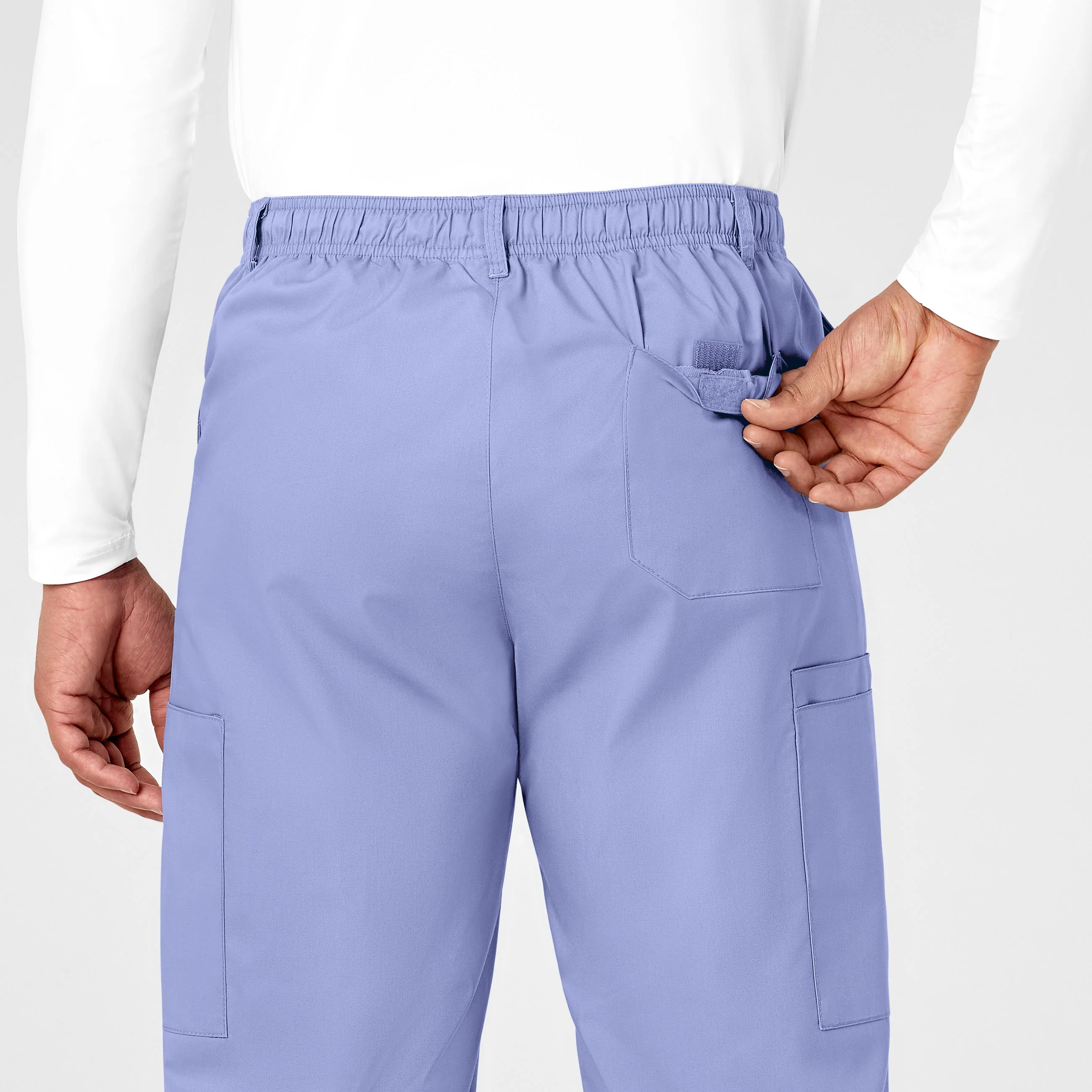 WonderWORK Men's Cargo Scrub Pant - Ceil Blue - Image 9