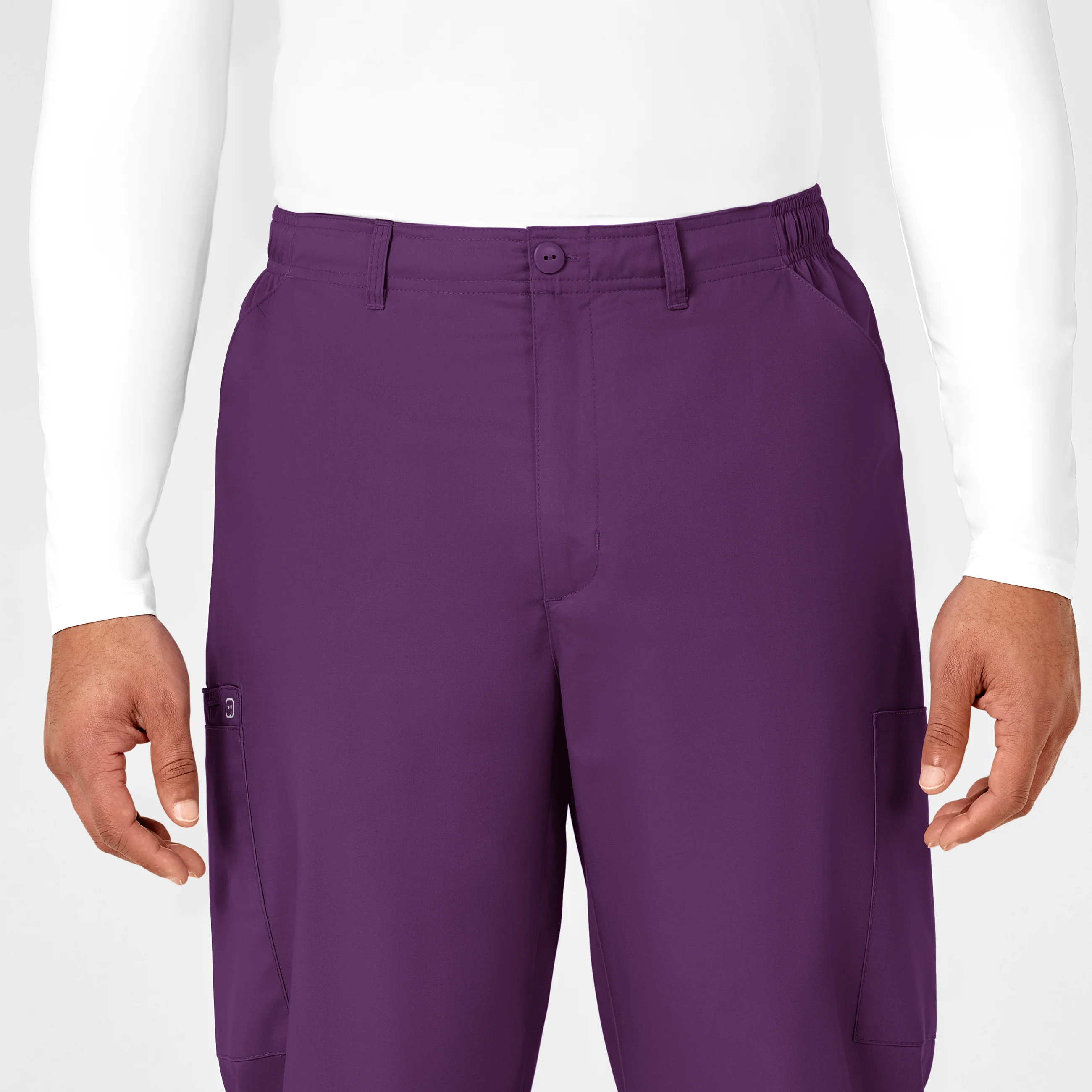 WonderWORK Men's Cargo Scrub Pant - Eggplant - Image 5