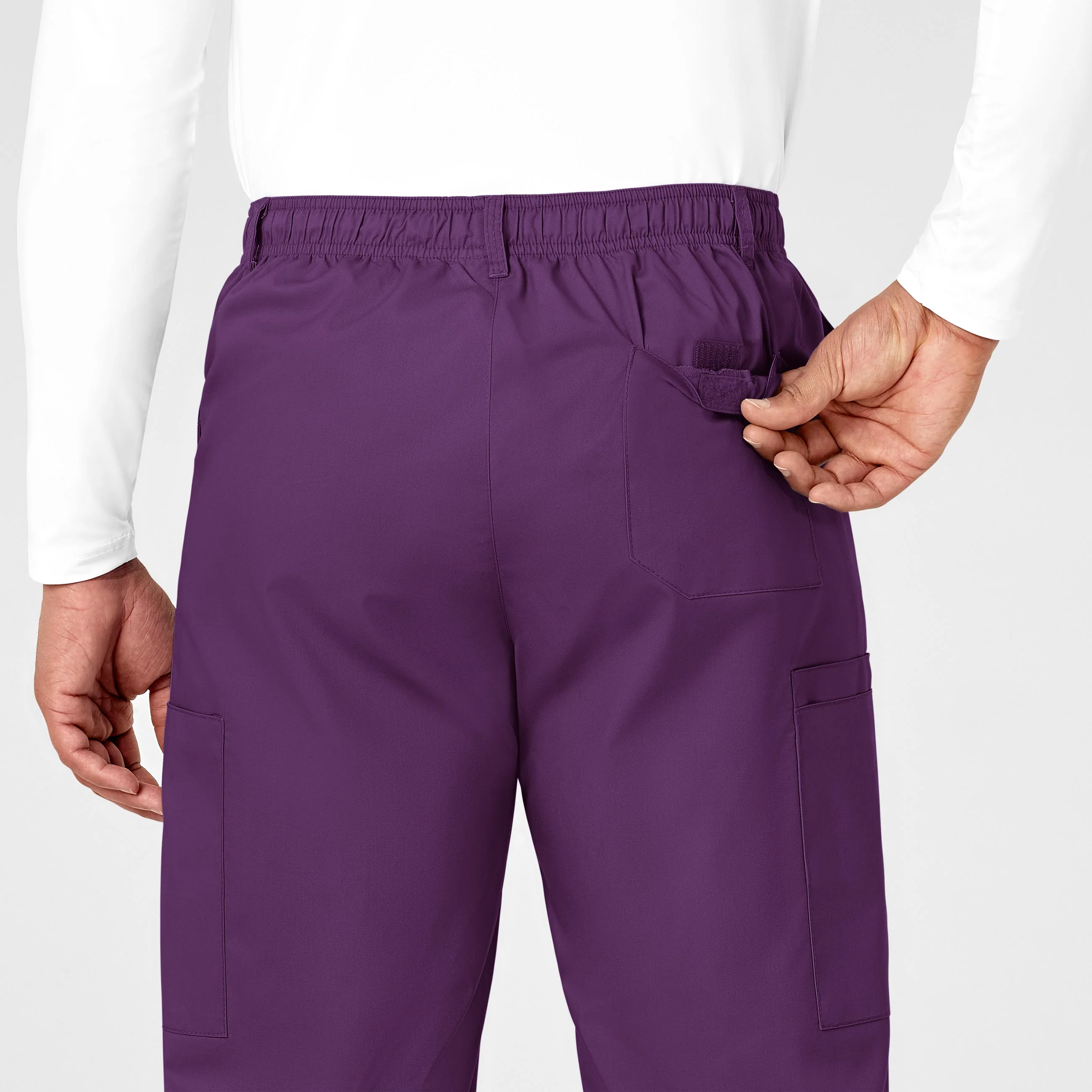 WonderWORK Men's Cargo Scrub Pant - Eggplant - Image 9