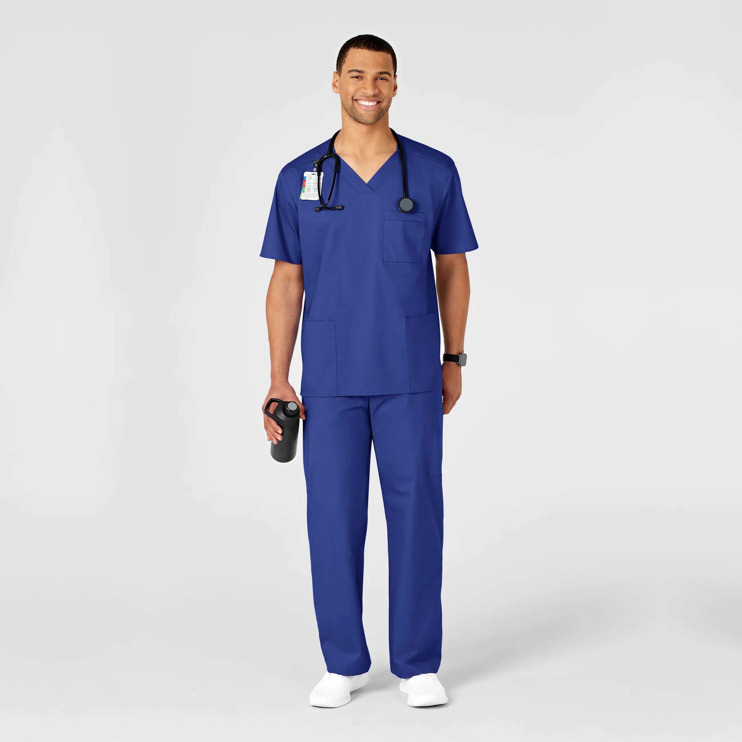 WonderWORK Men's Cargo Scrub Pant - Galaxy Blue - Image 3