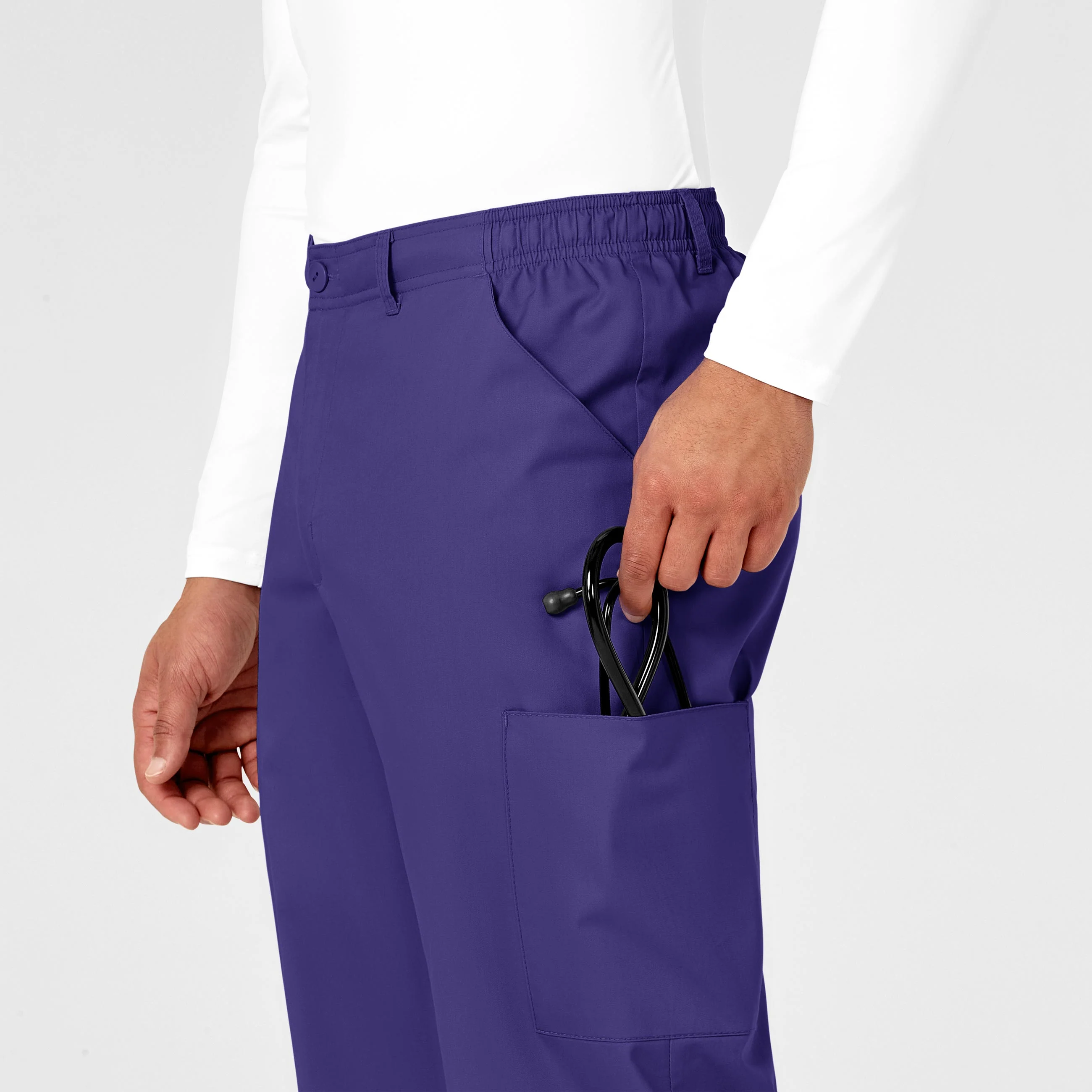 WonderWORK Men's Cargo Scrub Pant - Grape - Image 6