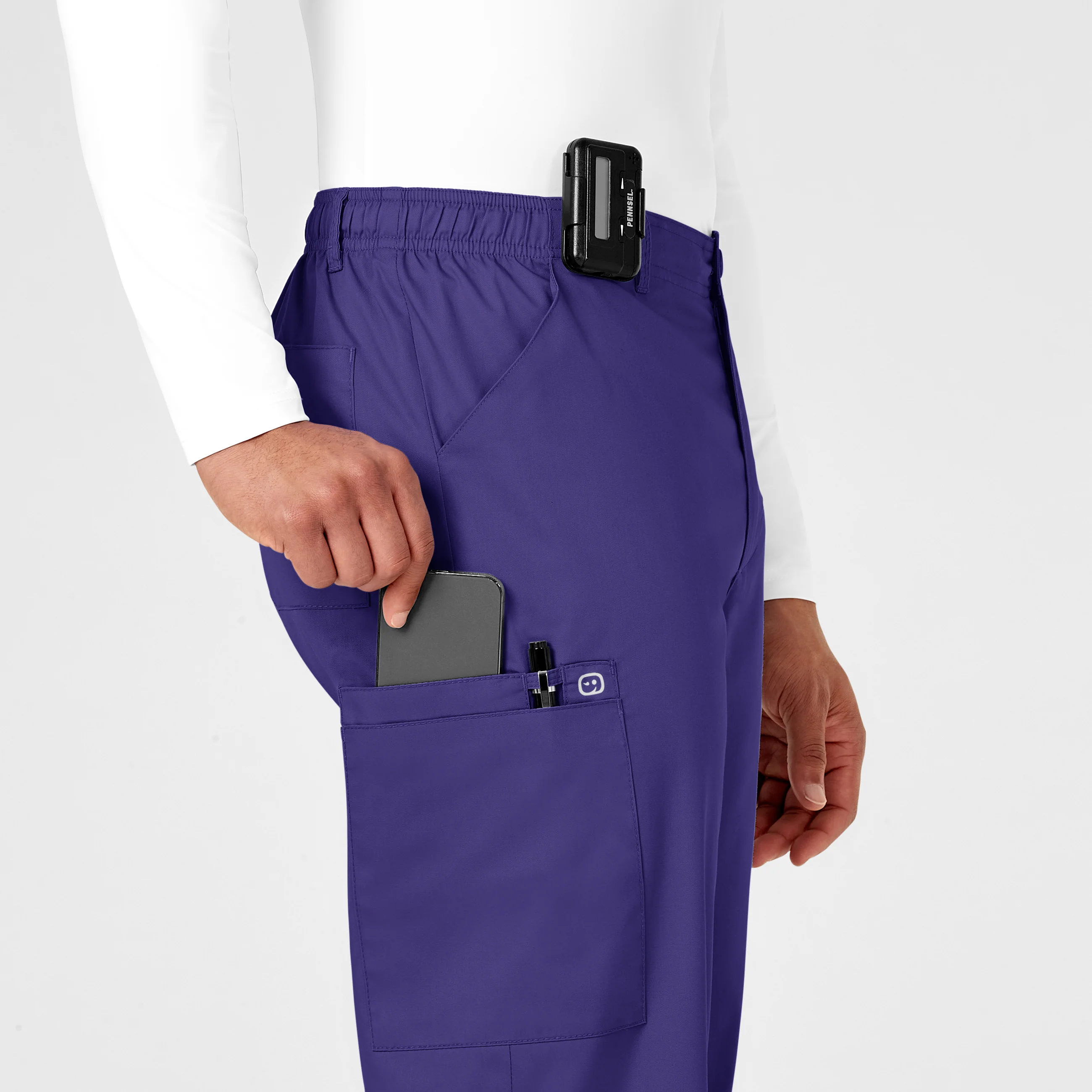 WonderWORK Men's Cargo Scrub Pant - Grape - Image 7
