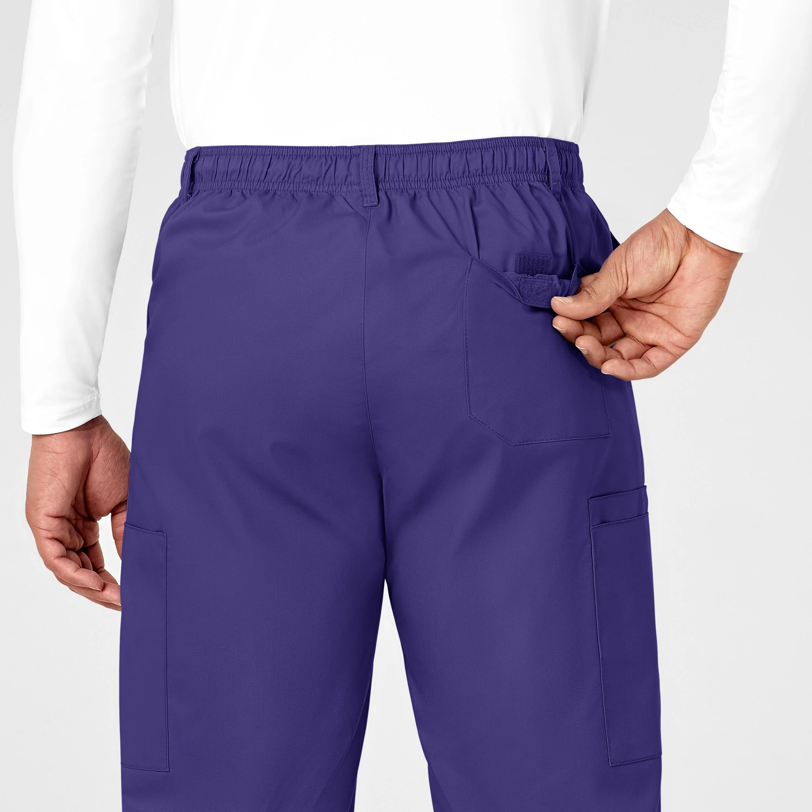 WonderWORK Men's Cargo Scrub Pant - Grape - Image 9
