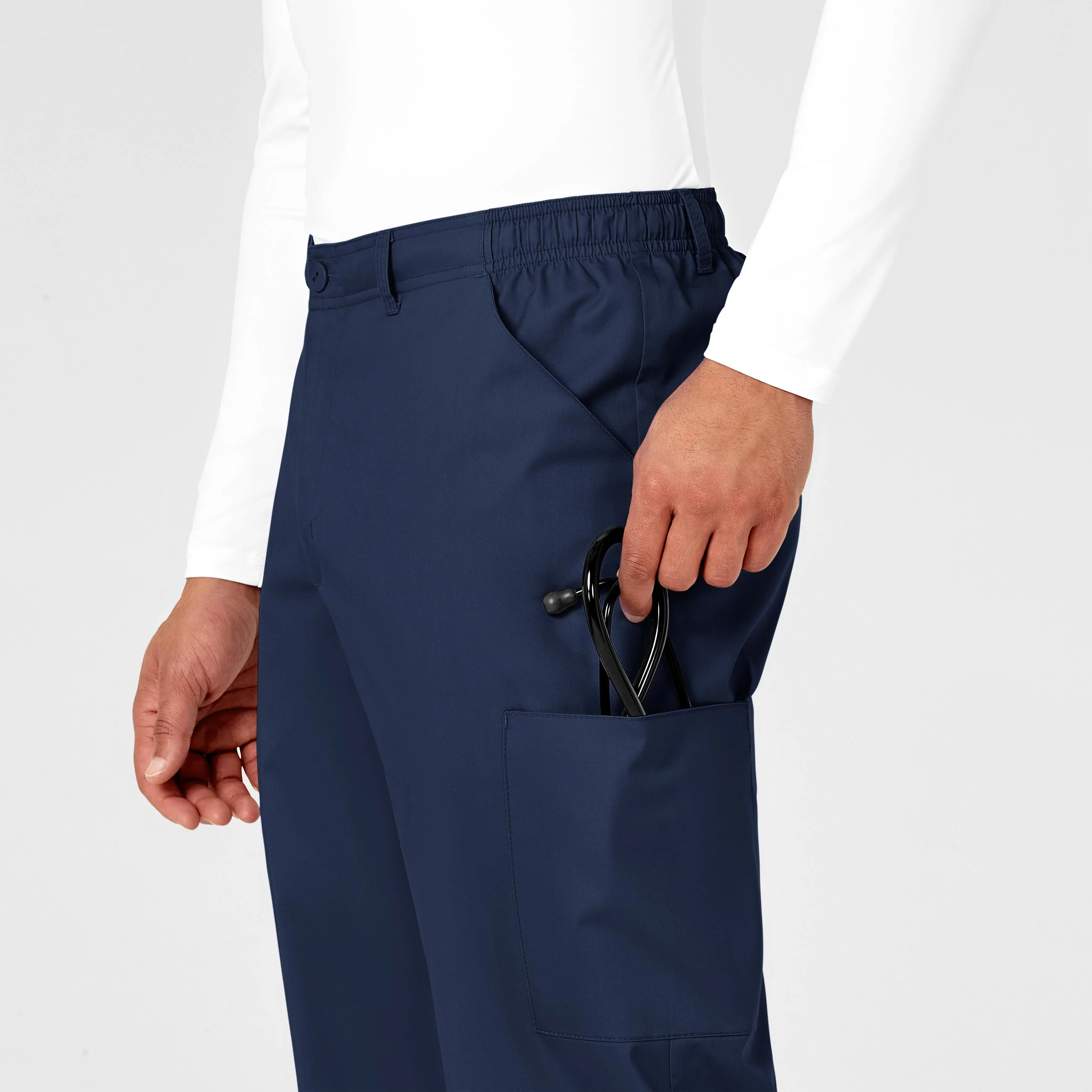 WonderWORK Men's Cargo Scrub Pant - Navy - Image 6