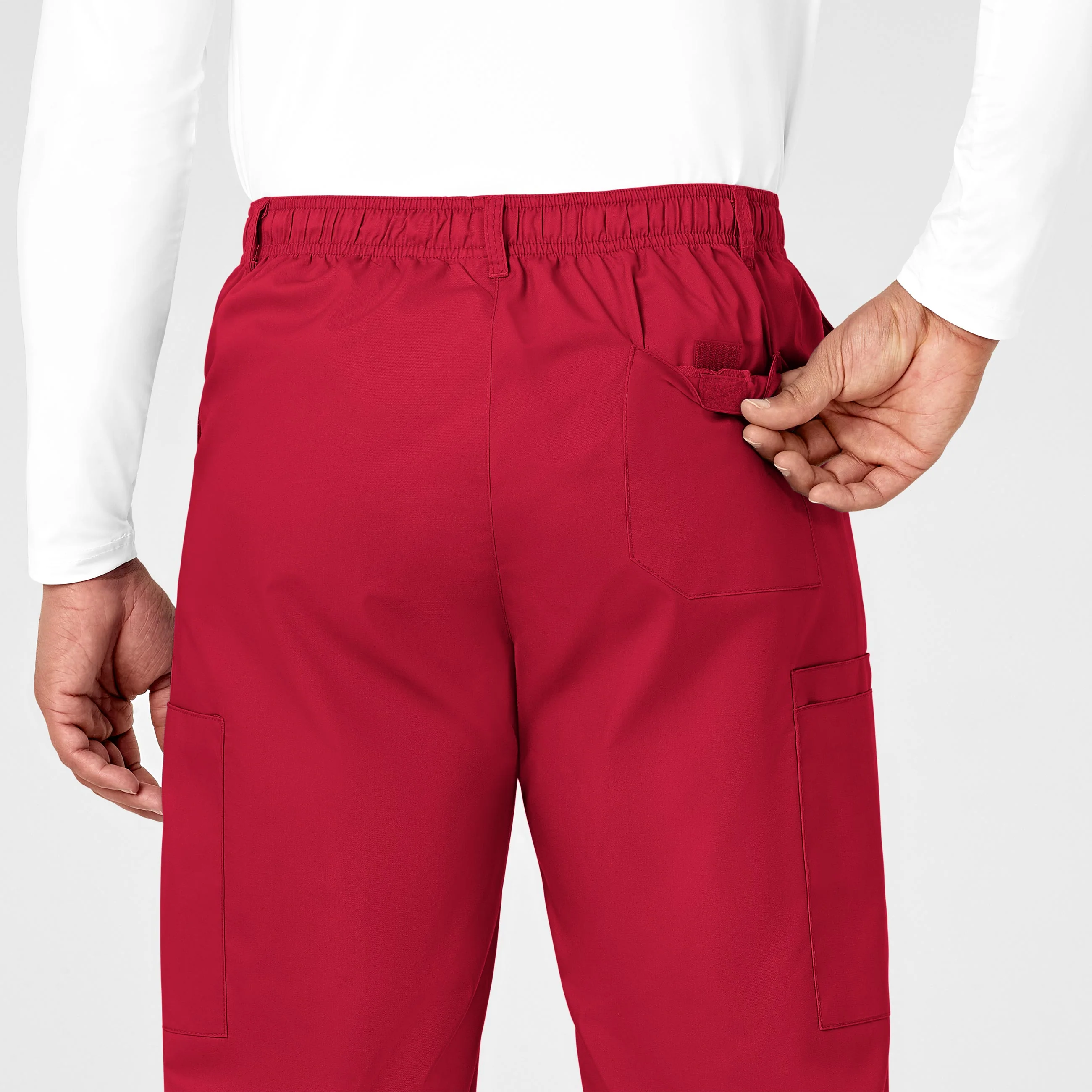 WonderWORK Men's Cargo Scrub Pant - Red - Image 9