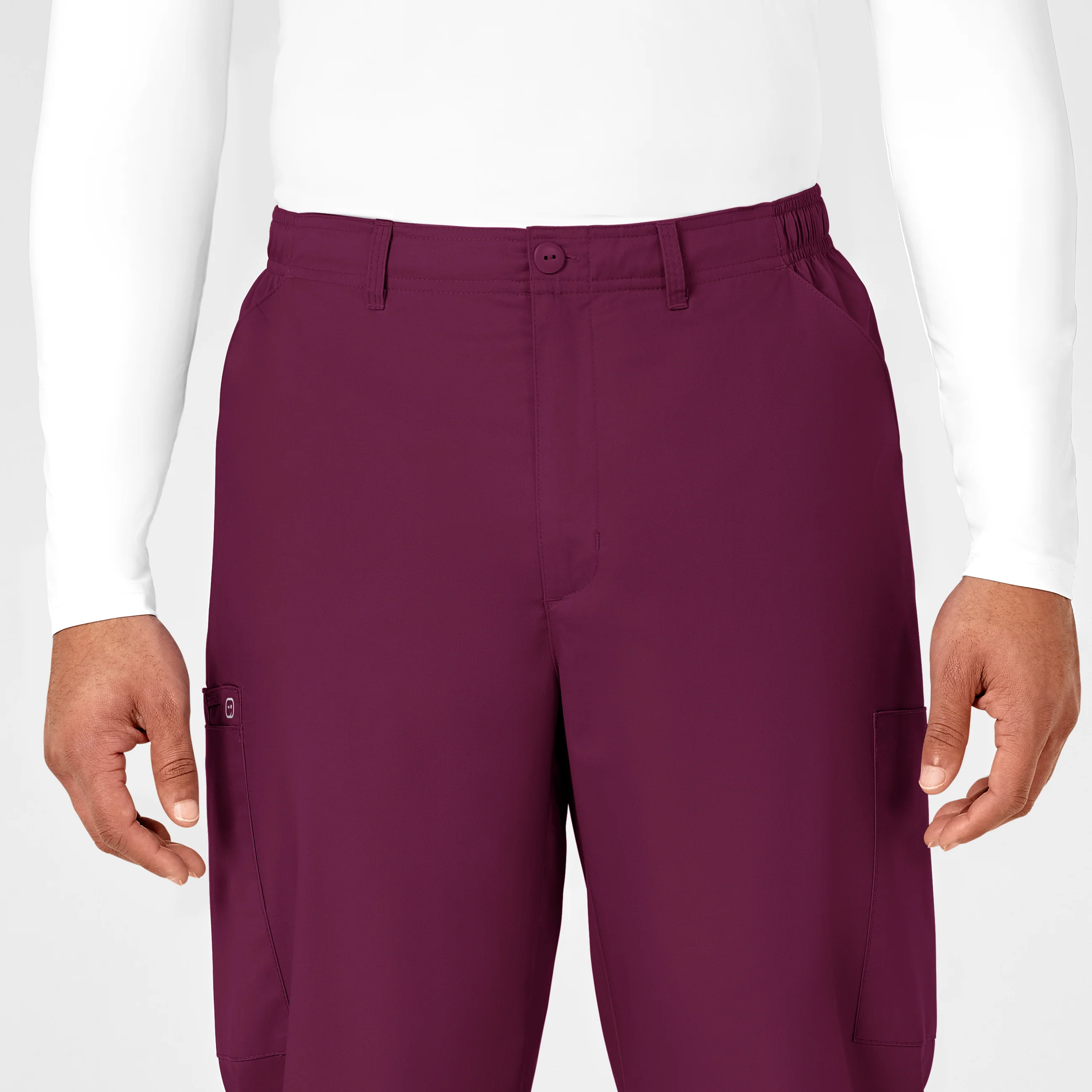 WonderWORK Men's Cargo Scrub Pant - Wine - Image 5