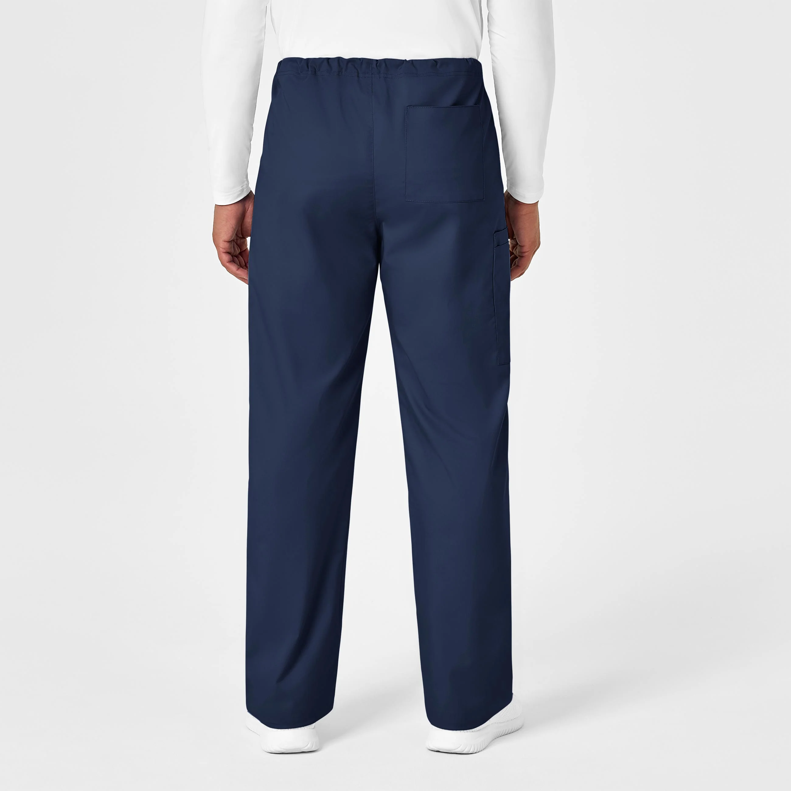WonderWORK Unisex Drawstring Cargo Scrub Pant - Navy - Image 10