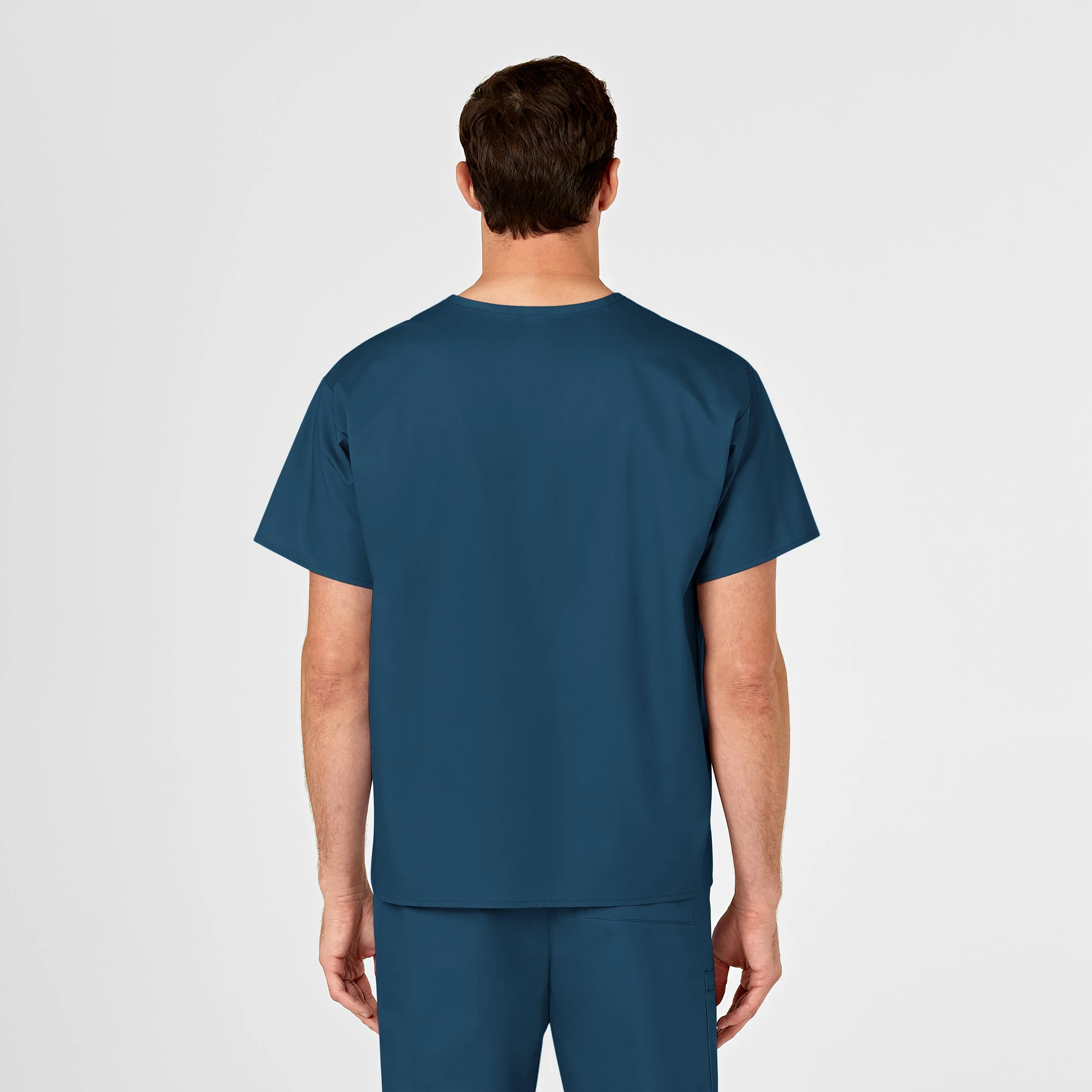 WonderWORK Unisex V-Neck Scrub Top - Caribbean - Image 2