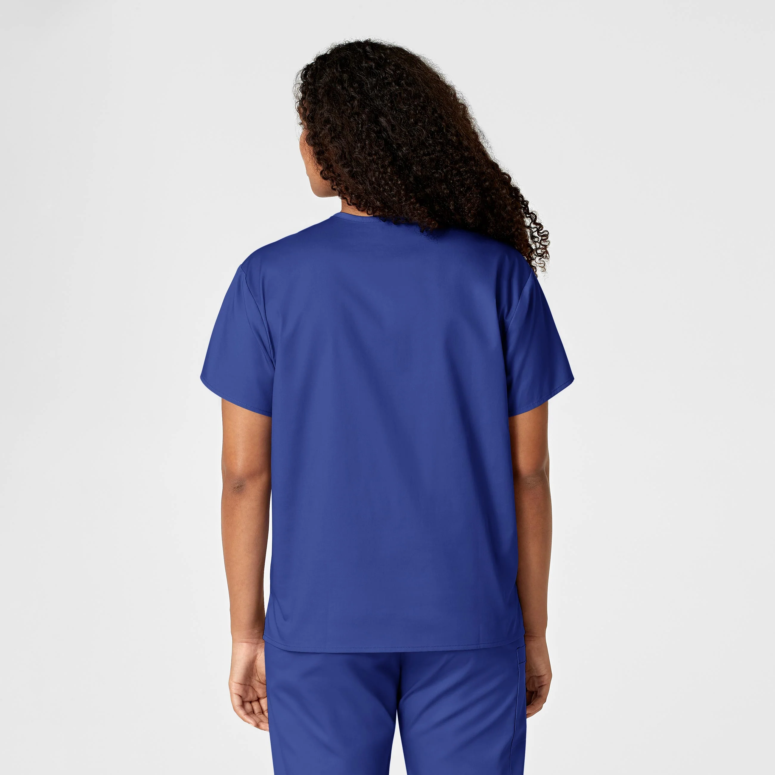 WonderWORK Unisex V-Neck Scrub Top - Galaxy Blue - Image 12