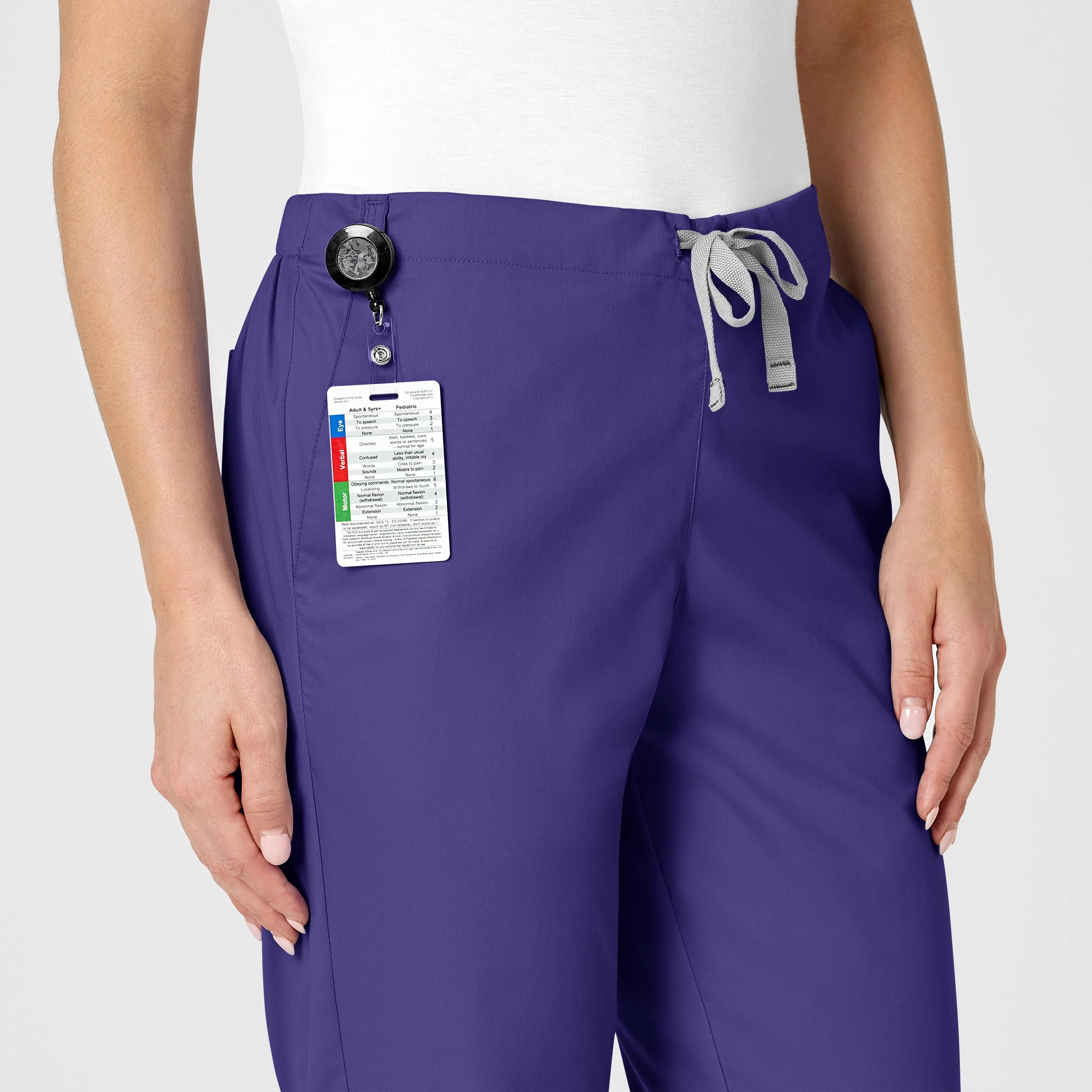 WonderWORK Women's Flare Leg Scrub Pant - Grape - Image 6