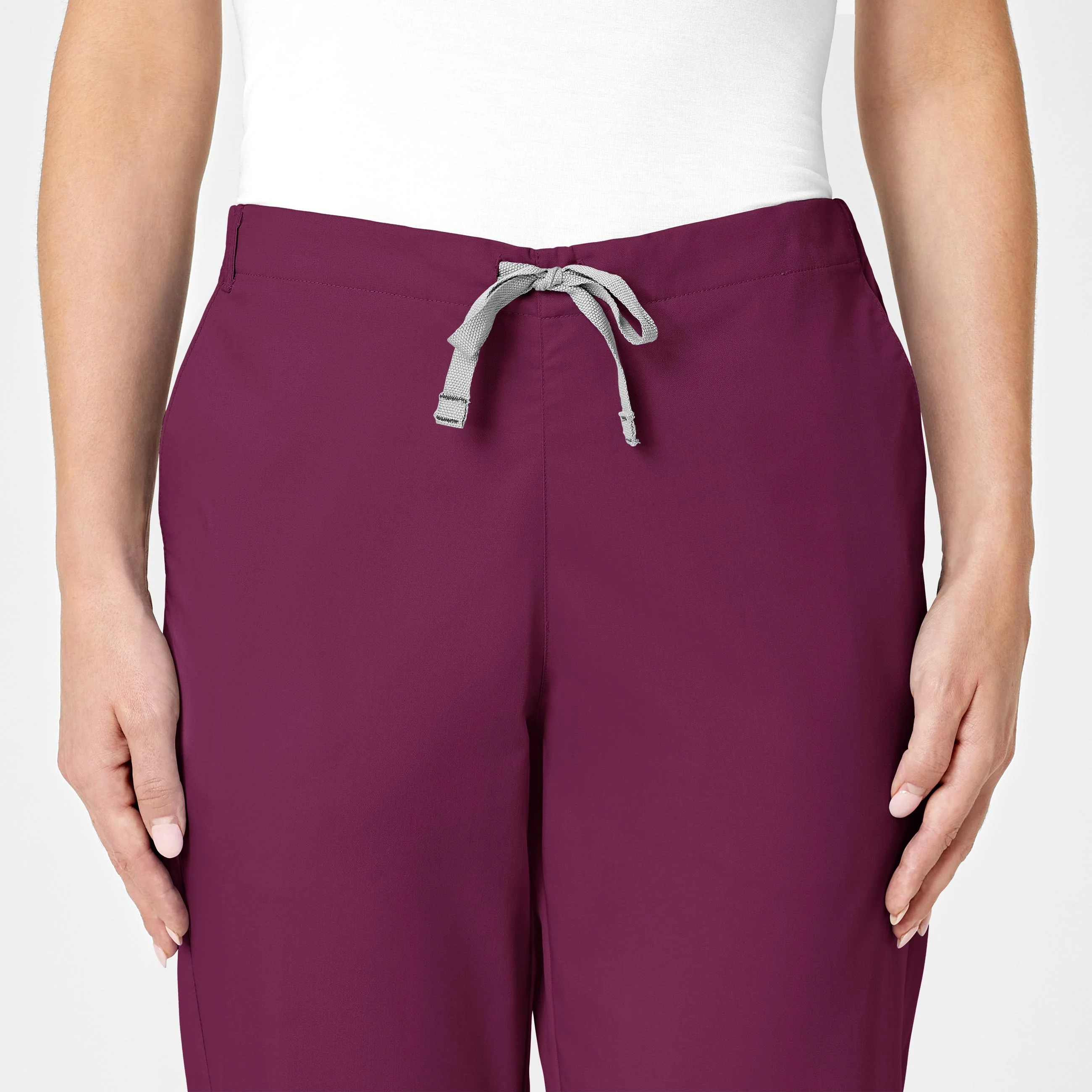 WonderWORK Women's Flare Leg Scrub Pant - Wine - Image 5