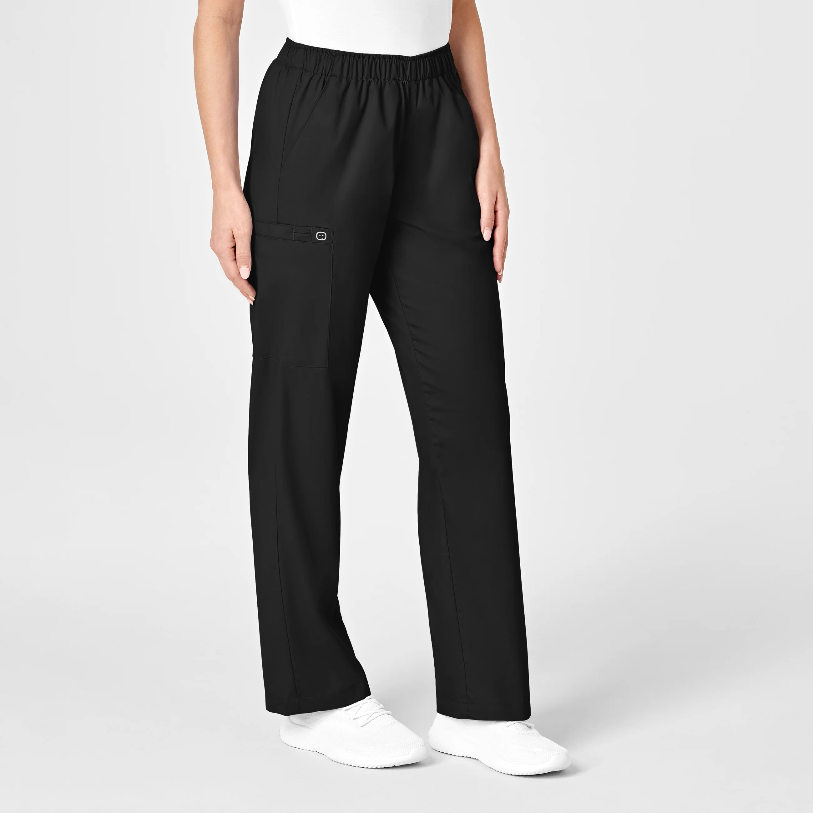 WonderWORK Women's Pull-On Cargo Scrub Pant - Black - Image 4