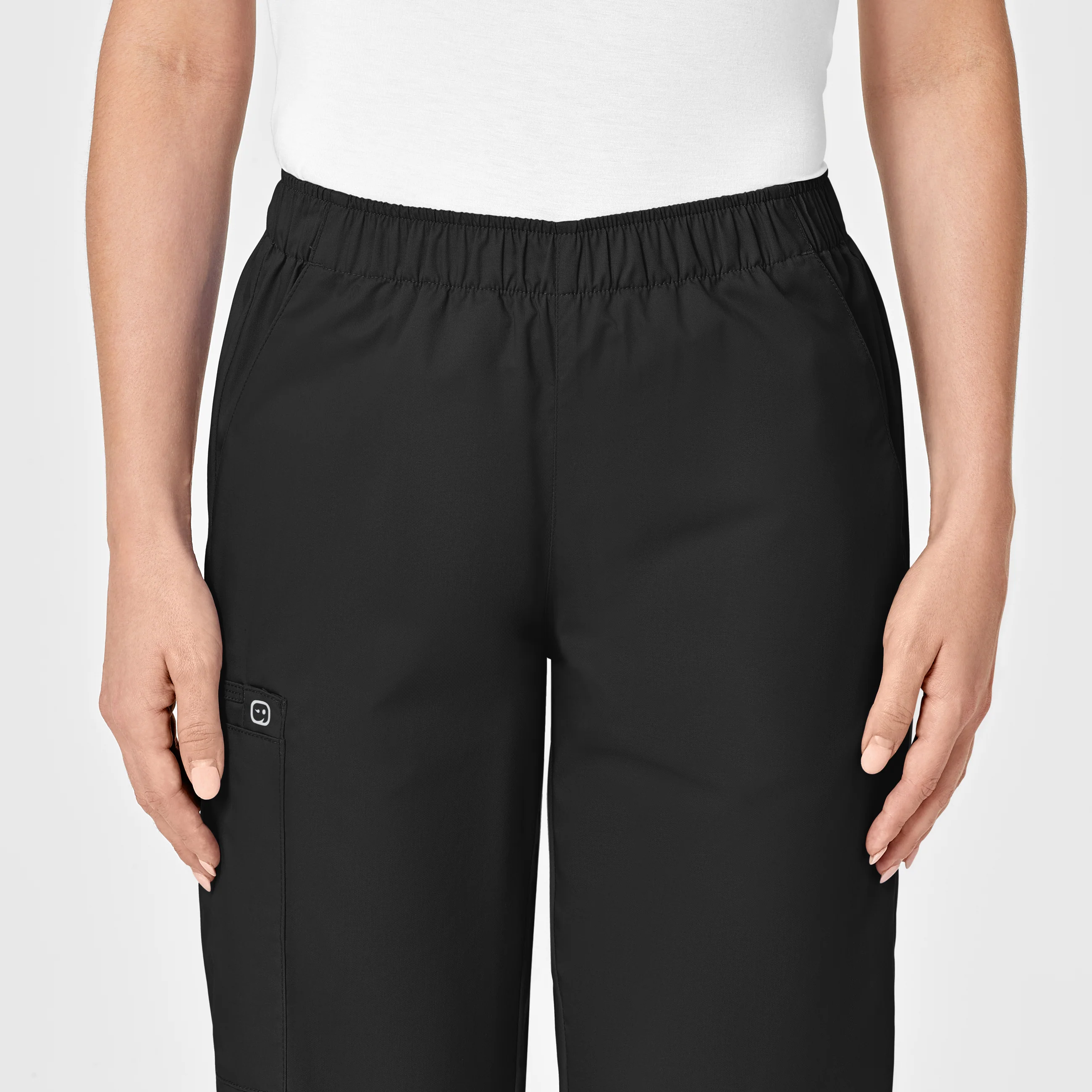 WonderWORK Women's Pull-On Cargo Scrub Pant - Black - Image 5