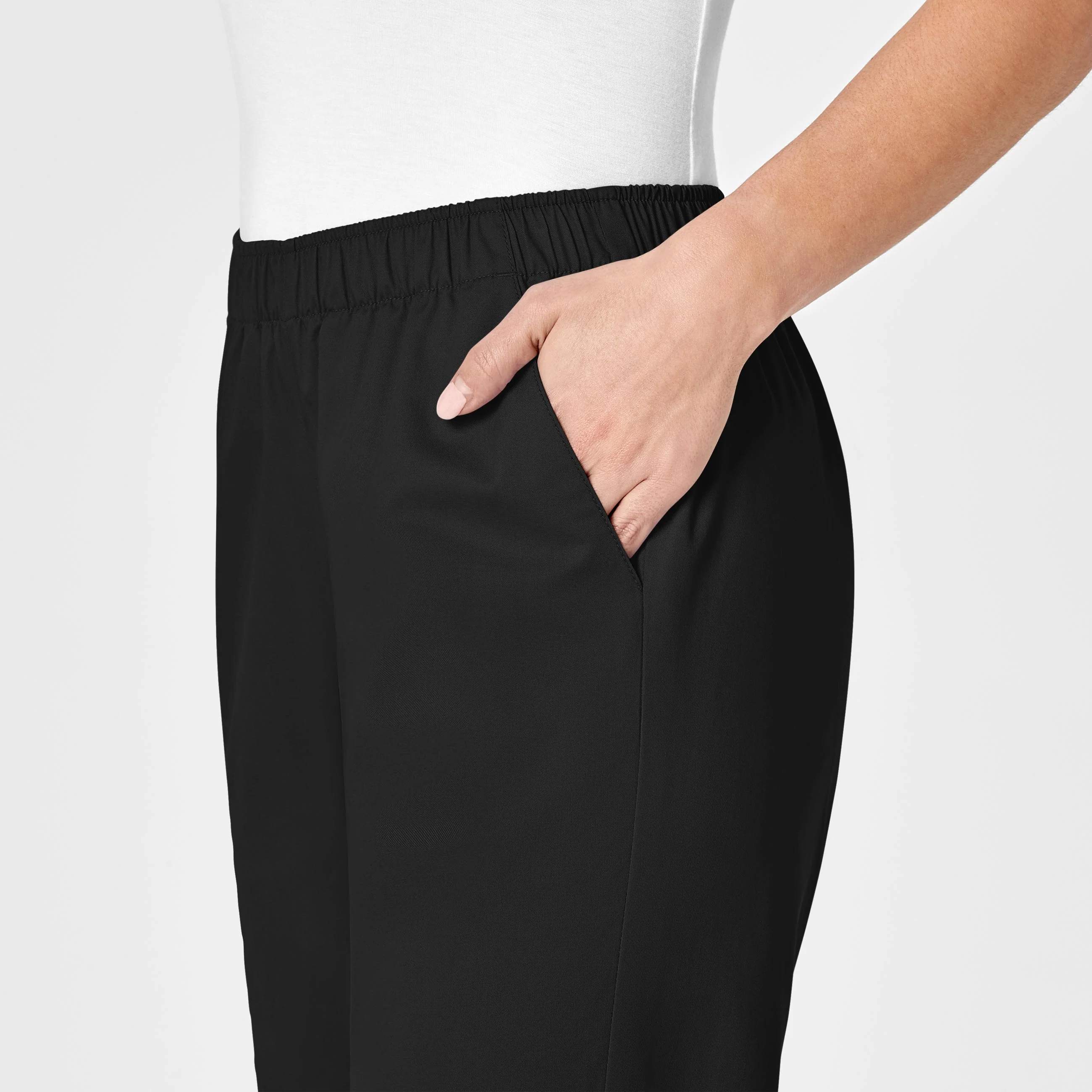WonderWORK Women's Pull-On Cargo Scrub Pant - Black - Image 6