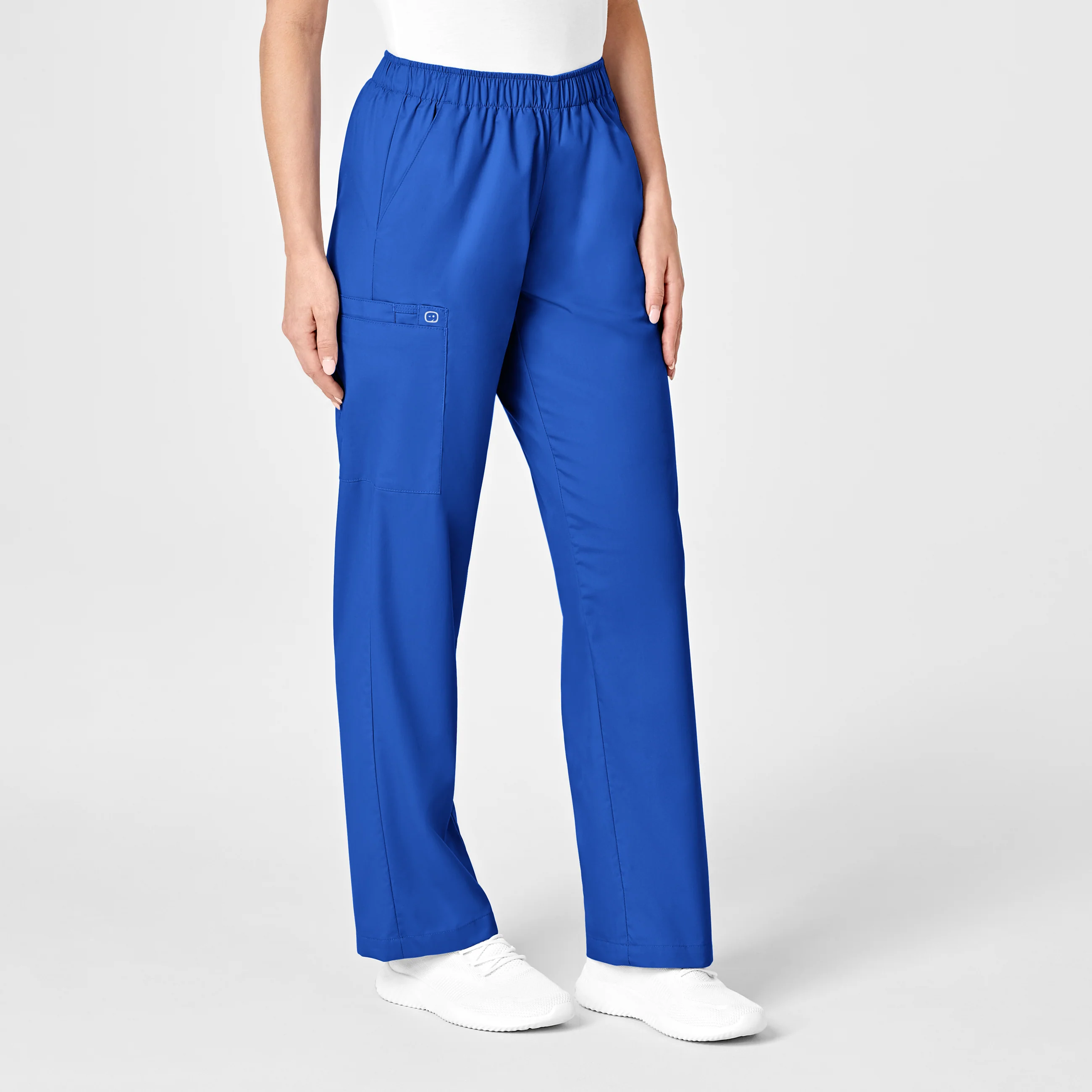 WonderWORK Women's Pull-On Cargo Scrub Pant - Royal - Image 4