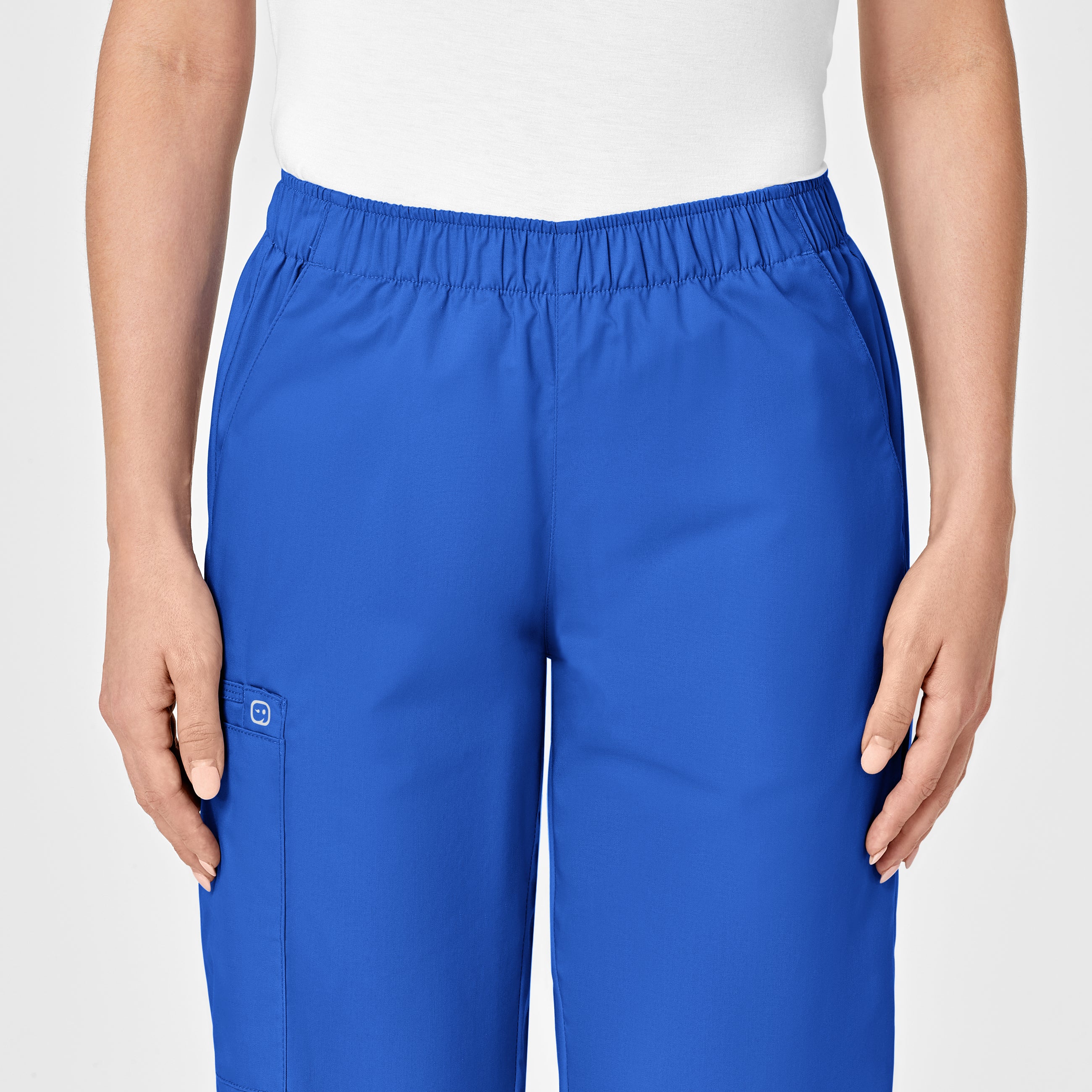 WonderWORK Women's Pull-On Cargo Scrub Pant - Royal - Image 5