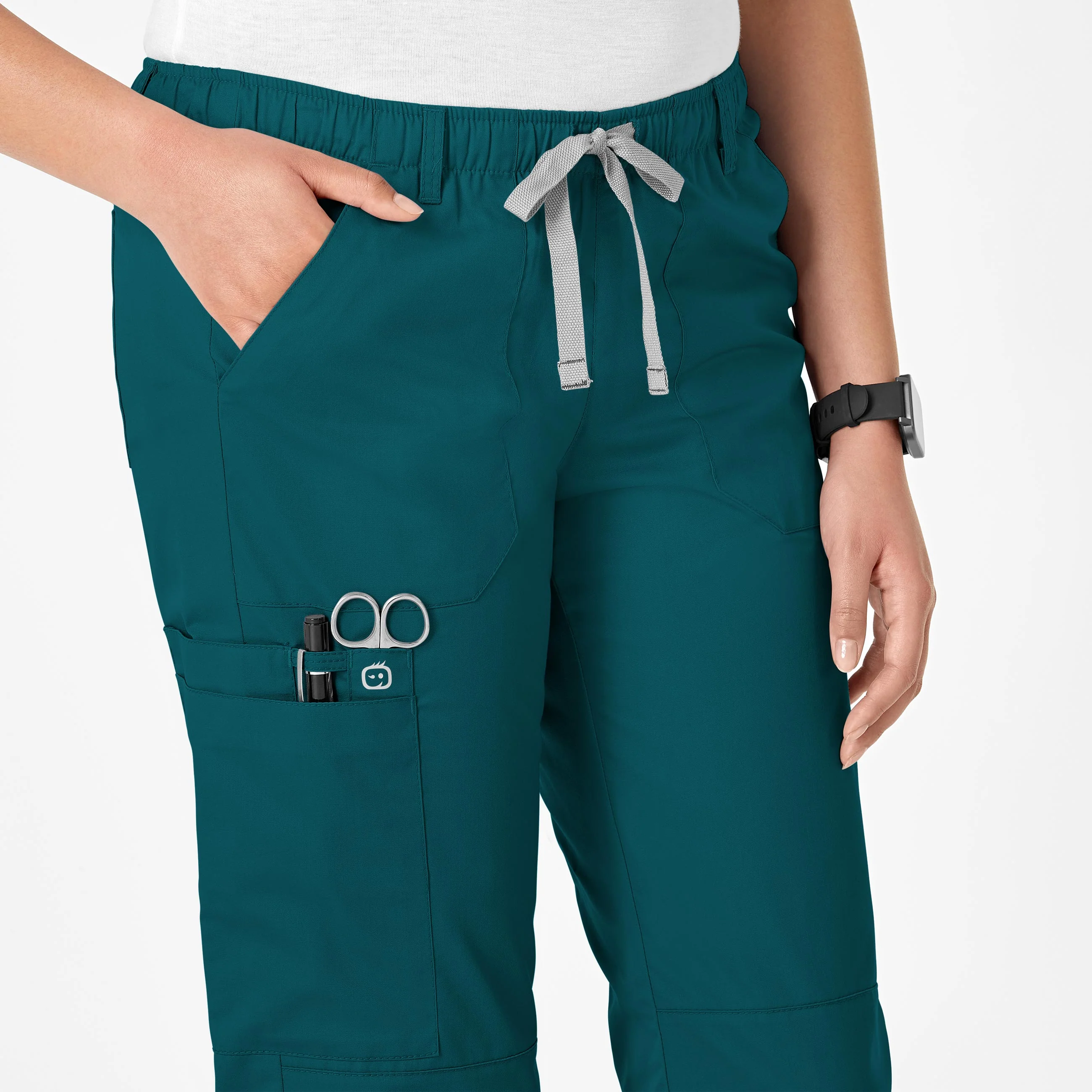 WonderWORK Women's Straight Leg Cargo Scrub Pant - Caribbean - Image 6